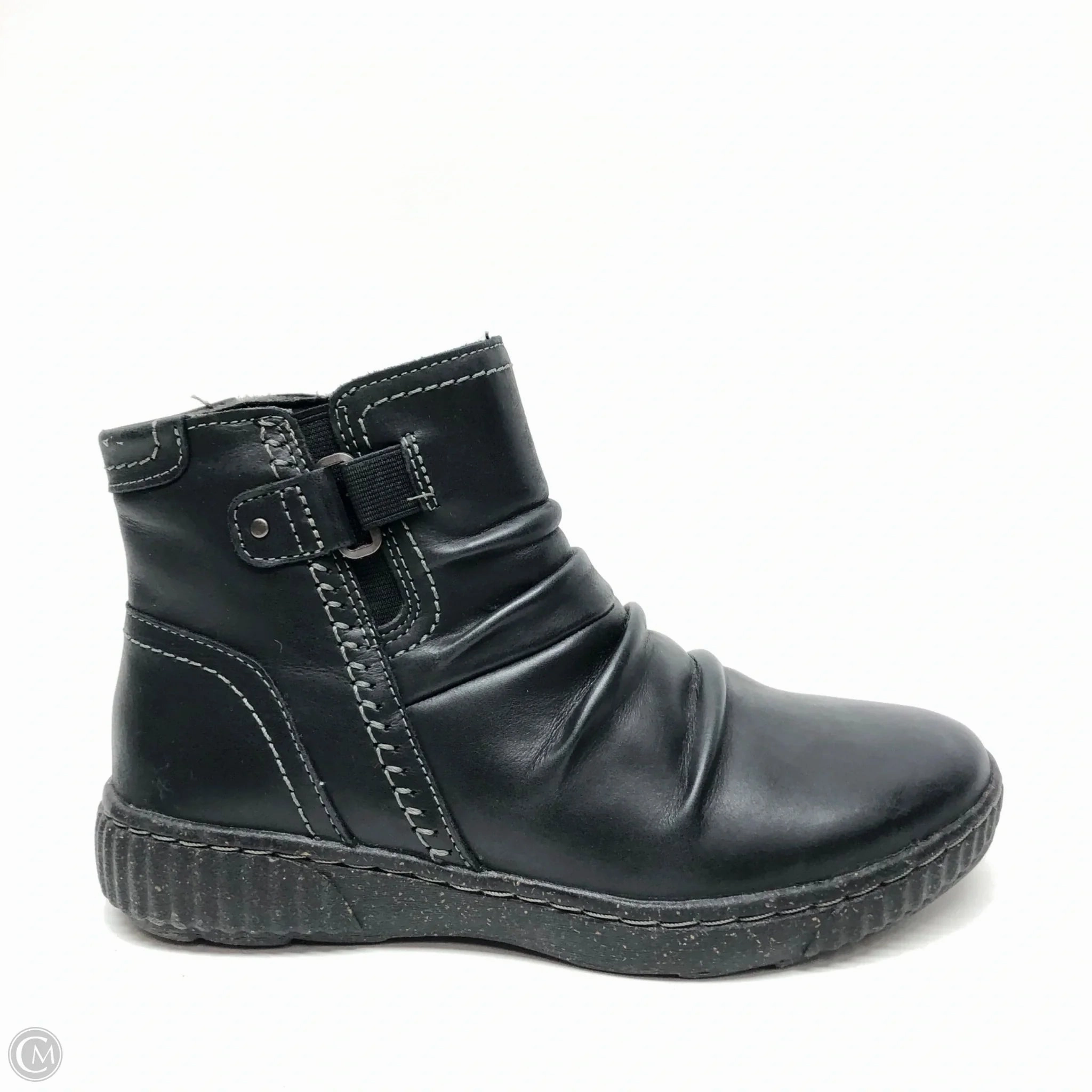 Boots Ankle Flats By Clarks In Black, Size: 6 City Wear Non Marking Sole