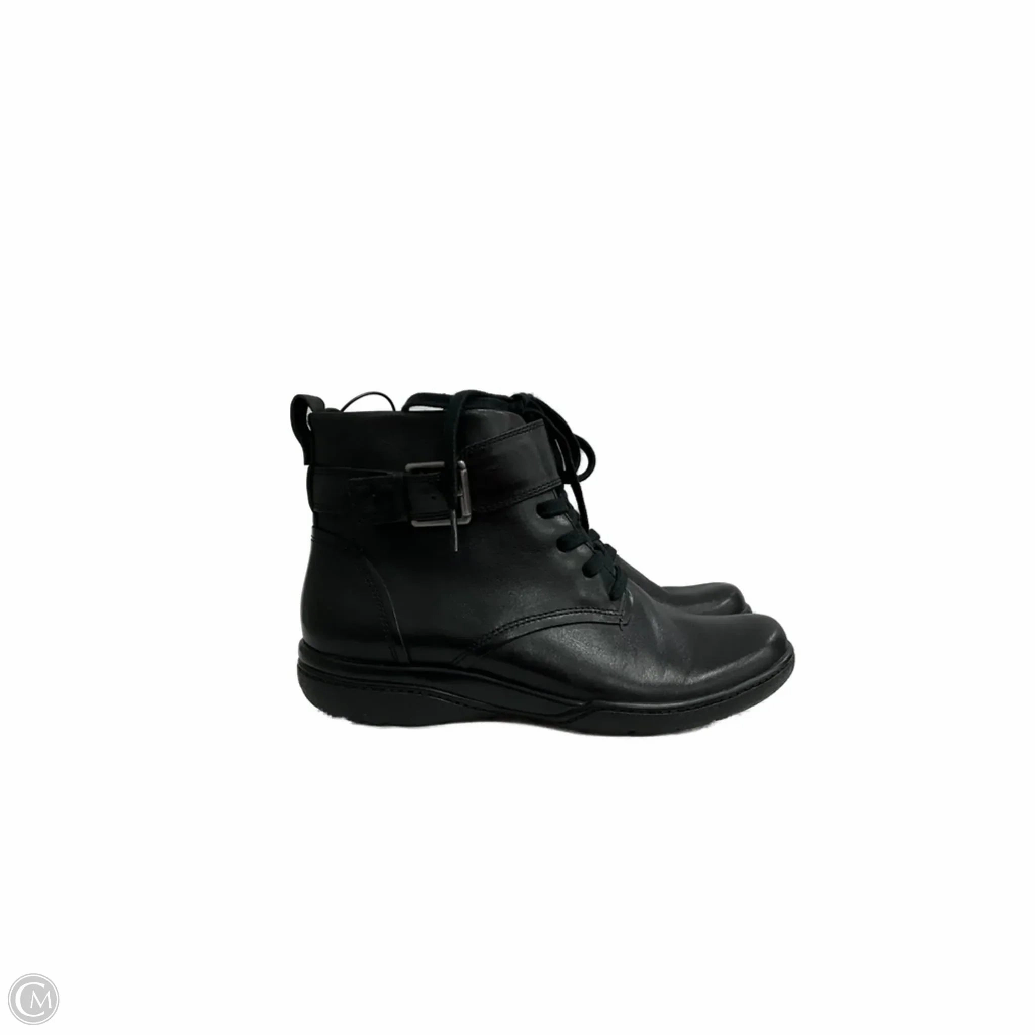 Boots Ankle Flats By Clarks In Black, Size: 7 Day Wear Comfortable Feel