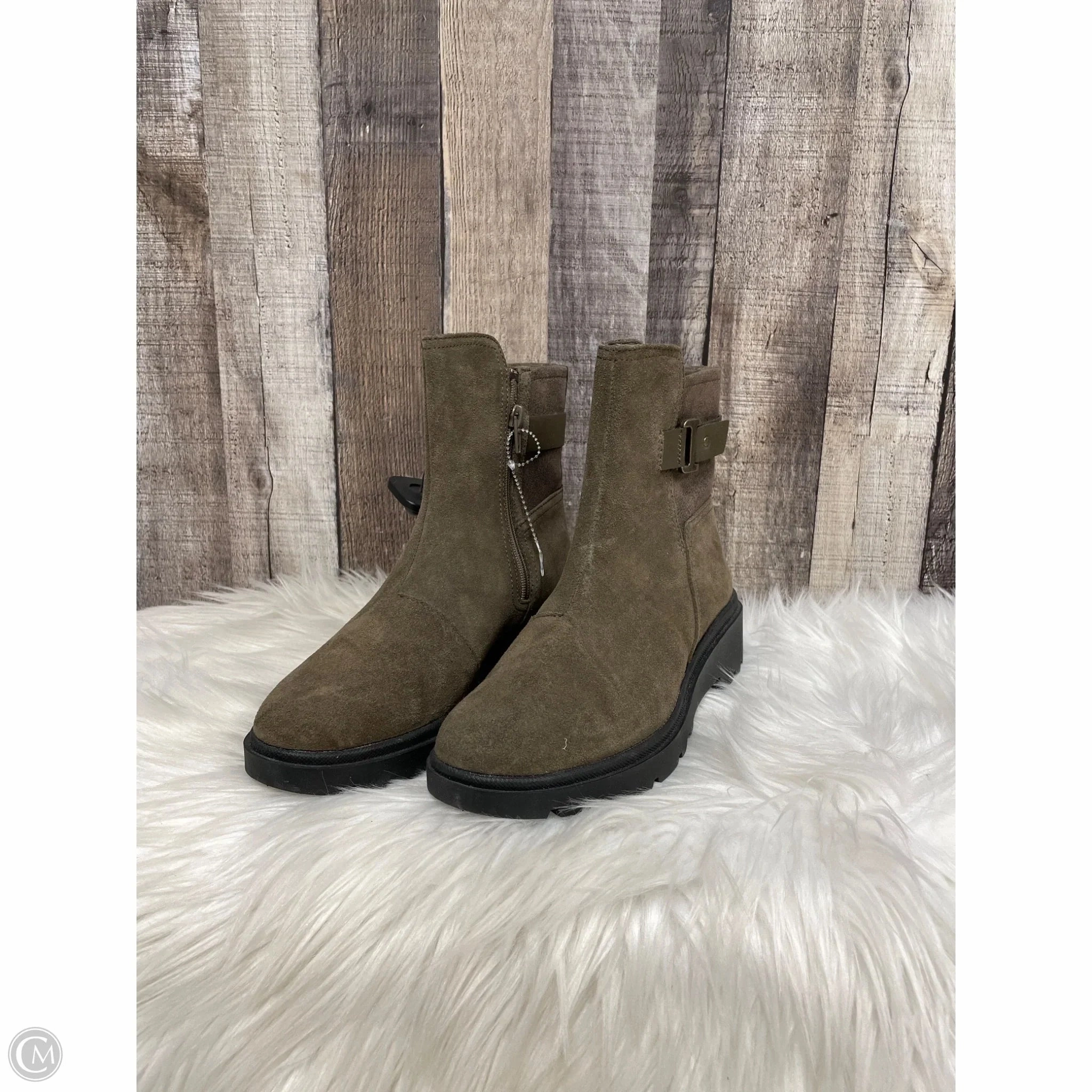 Boots Ankle Flats By Clarks In Brown, Size: 7 Hard Terrain Traction Enhanced Base
