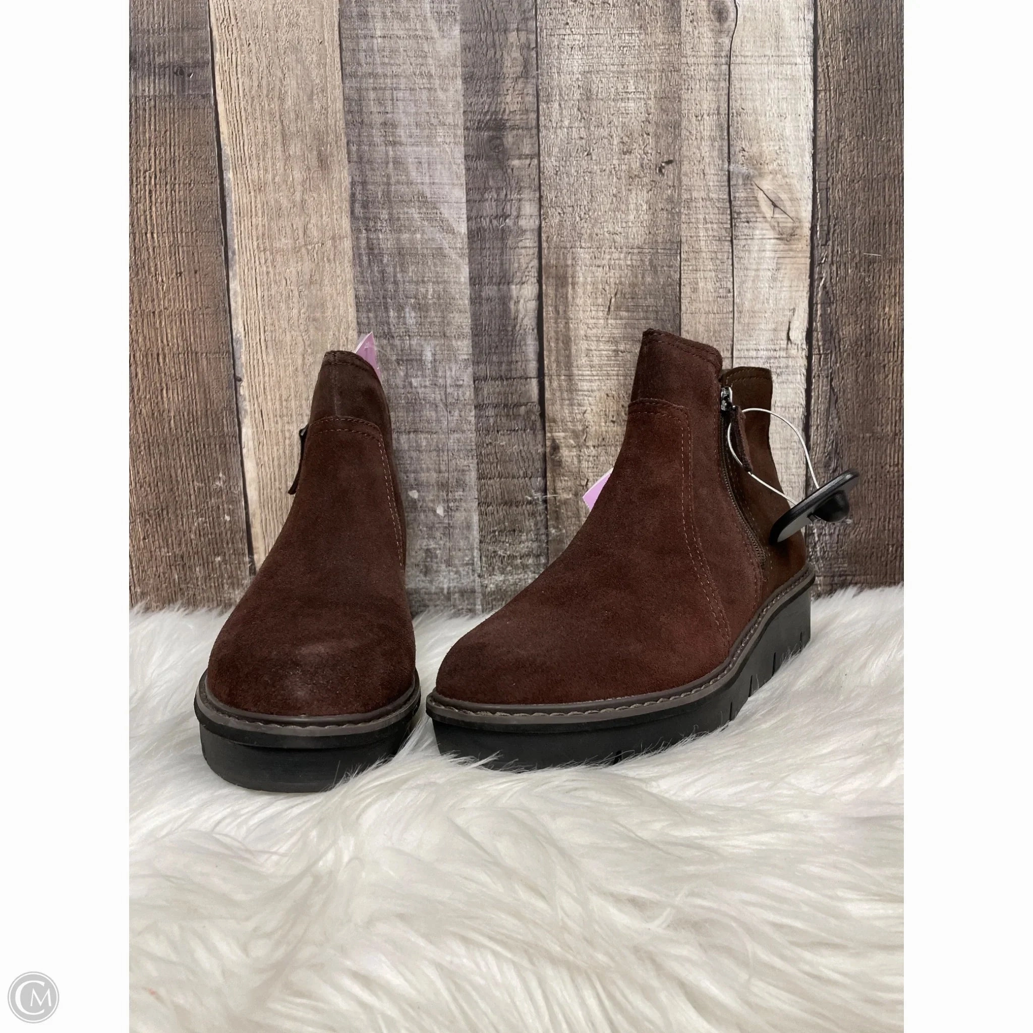 Outdoor Tested Brave Path Boots Ankle Flats By Clarks In Brown, Size: 7