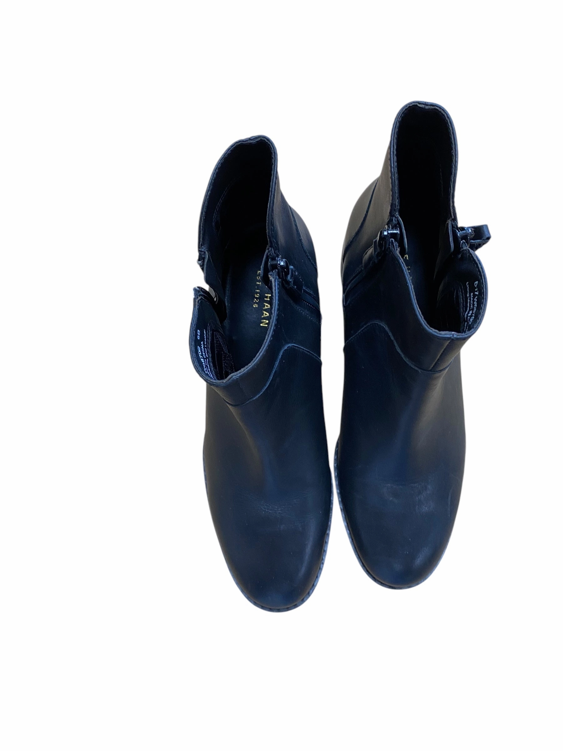 Cold Proof Reinforced Form Trail Exploration Boots Ankle Flats By Cole-haan In Black, Size: 6
