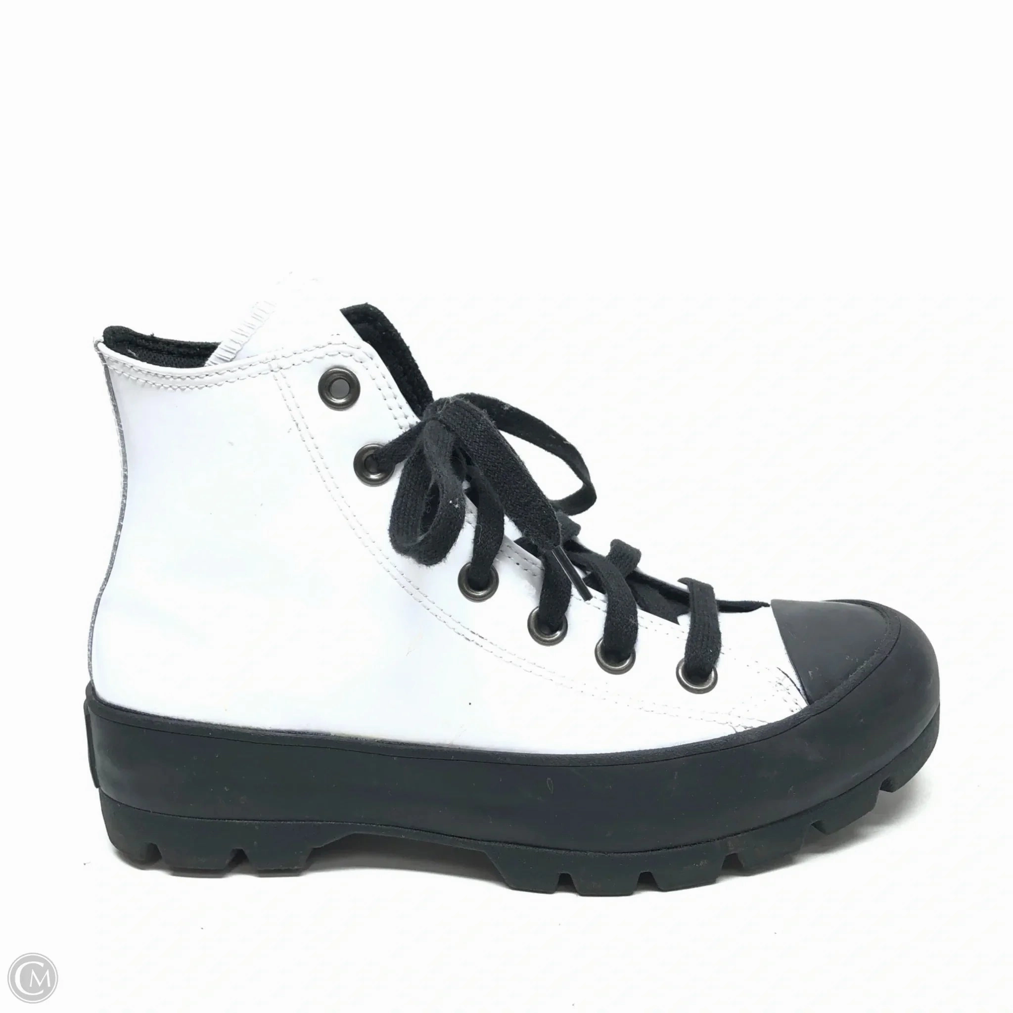 Smooth Design Durable Construction Boots Ankle Flats By Converse In Black, Size: 6.5