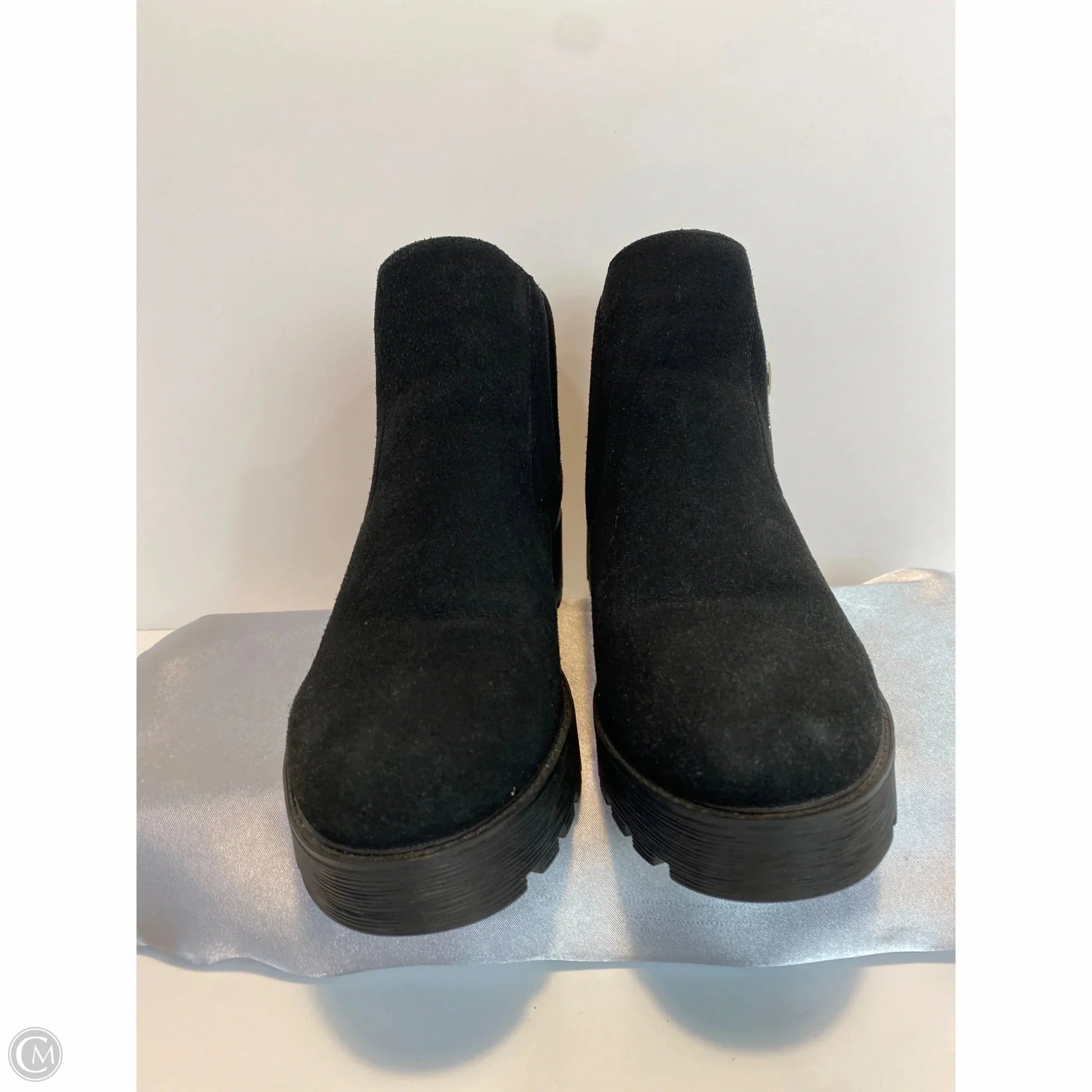 Boots Ankle Flats By Cushionaire In Black, Size: 9.5 Industrial Site