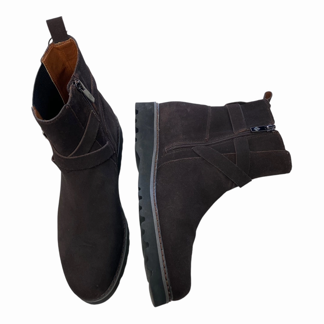 Boots Ankle Flats By Donald Pliner In Brown, Size: 9.5 Abrasion-resistant