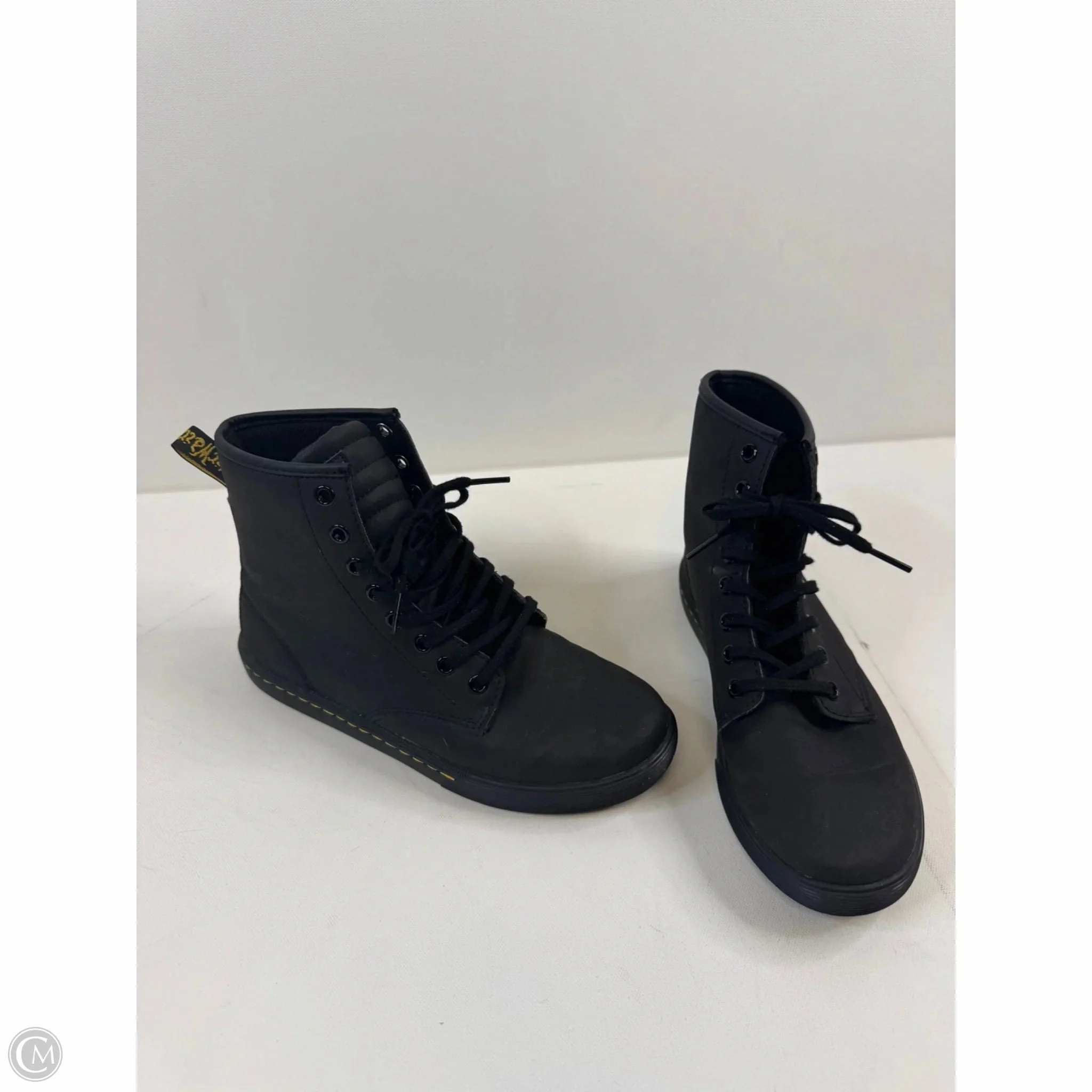 Hiking Comfort Boots Ankle Flats By Dr Martens In Black, Size: 7