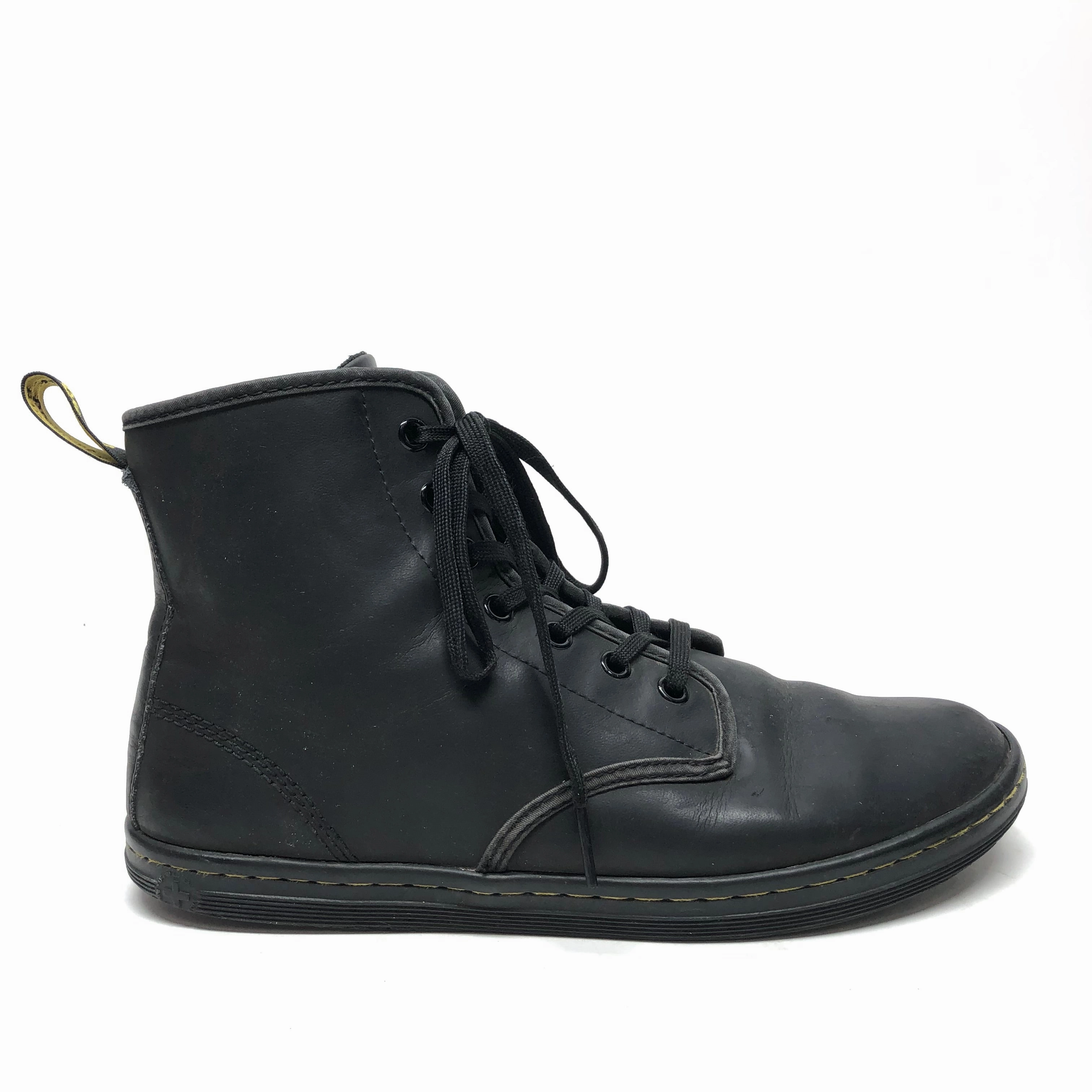 Slip Resistant Urban Commute Textile Boots Ankle Flats By Dr Martens In Black, Size: 9