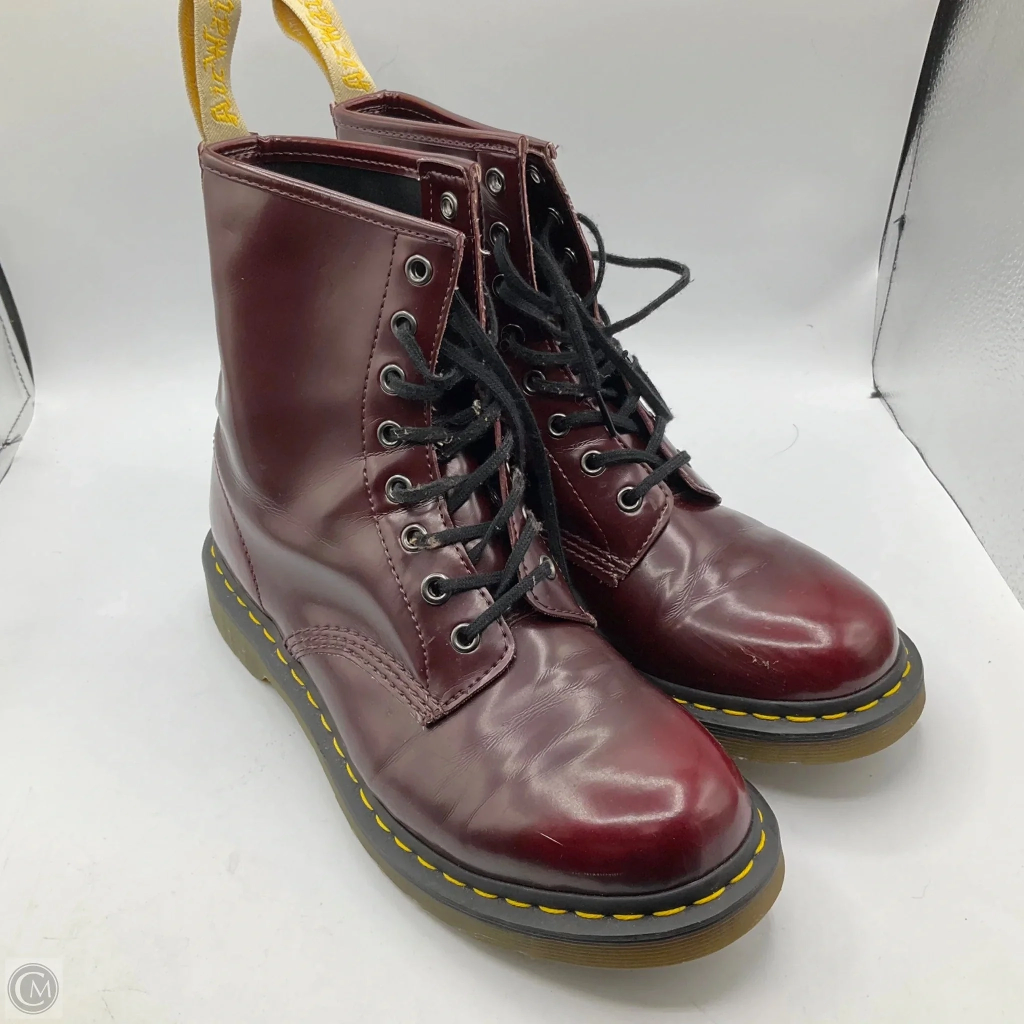 Boots Ankle Flats By Dr Martens In Maroon, Size: 10 Outdoor Exploration
