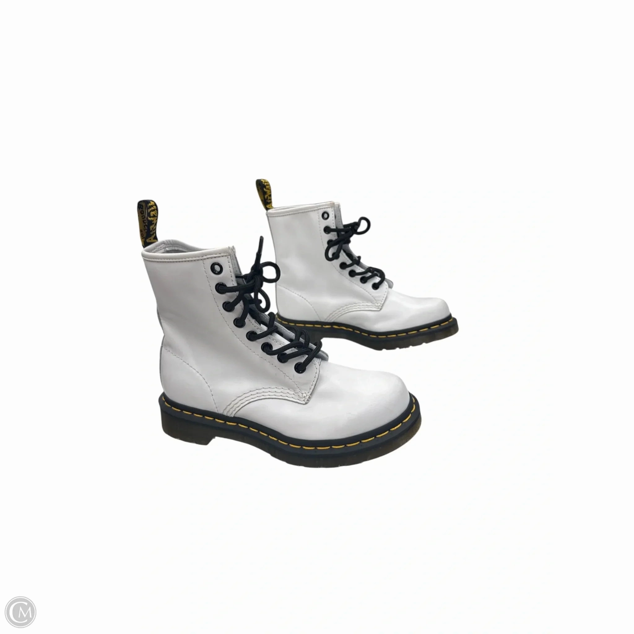 Slip Resistant Stylish Explorer Shock Absorbing River Crossing Boots Ankle Flats By Dr Martens In White, Size: 5