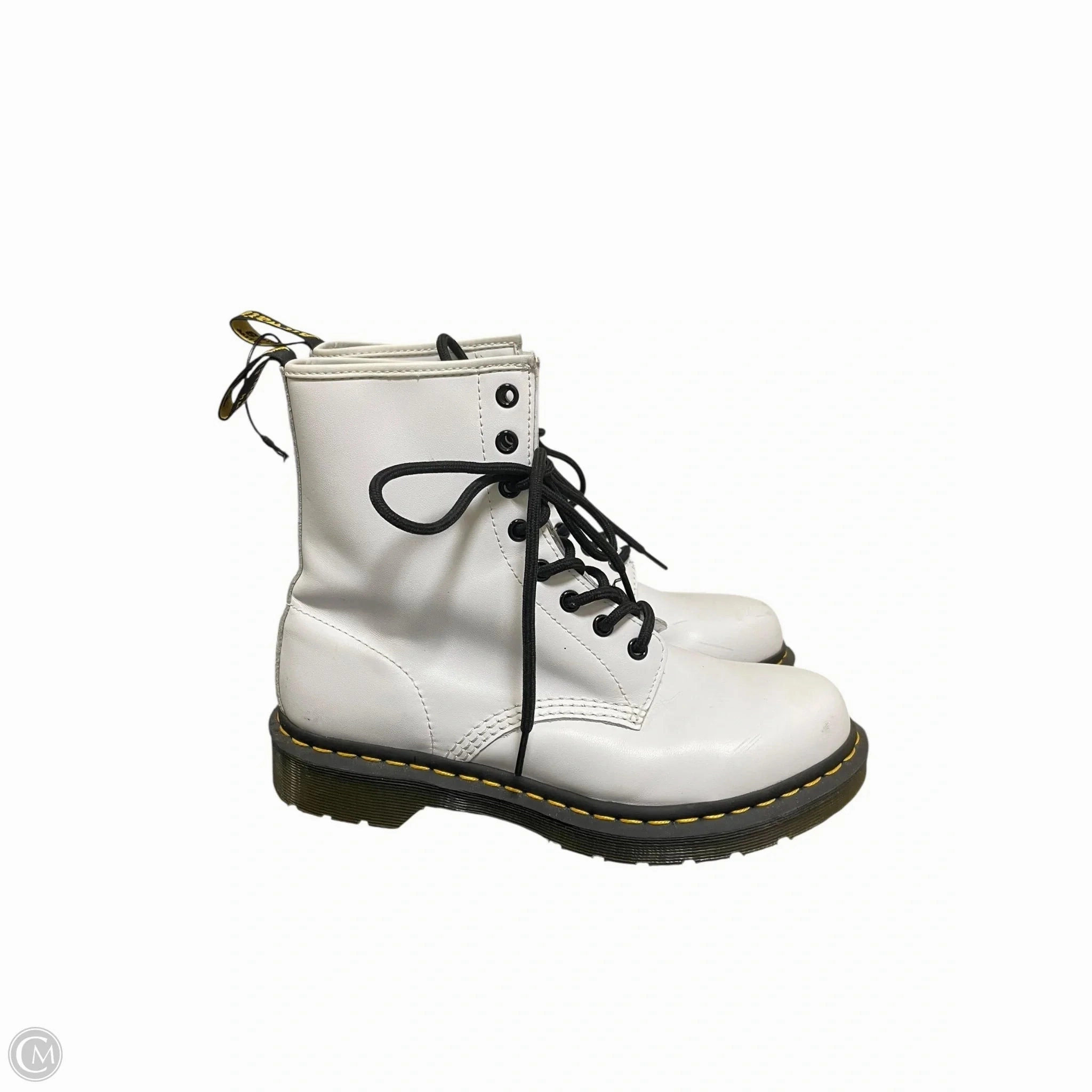 Boots Ankle Flats By Dr Martens In White, Size: 9 Stability Base Shock Dispersing Plate