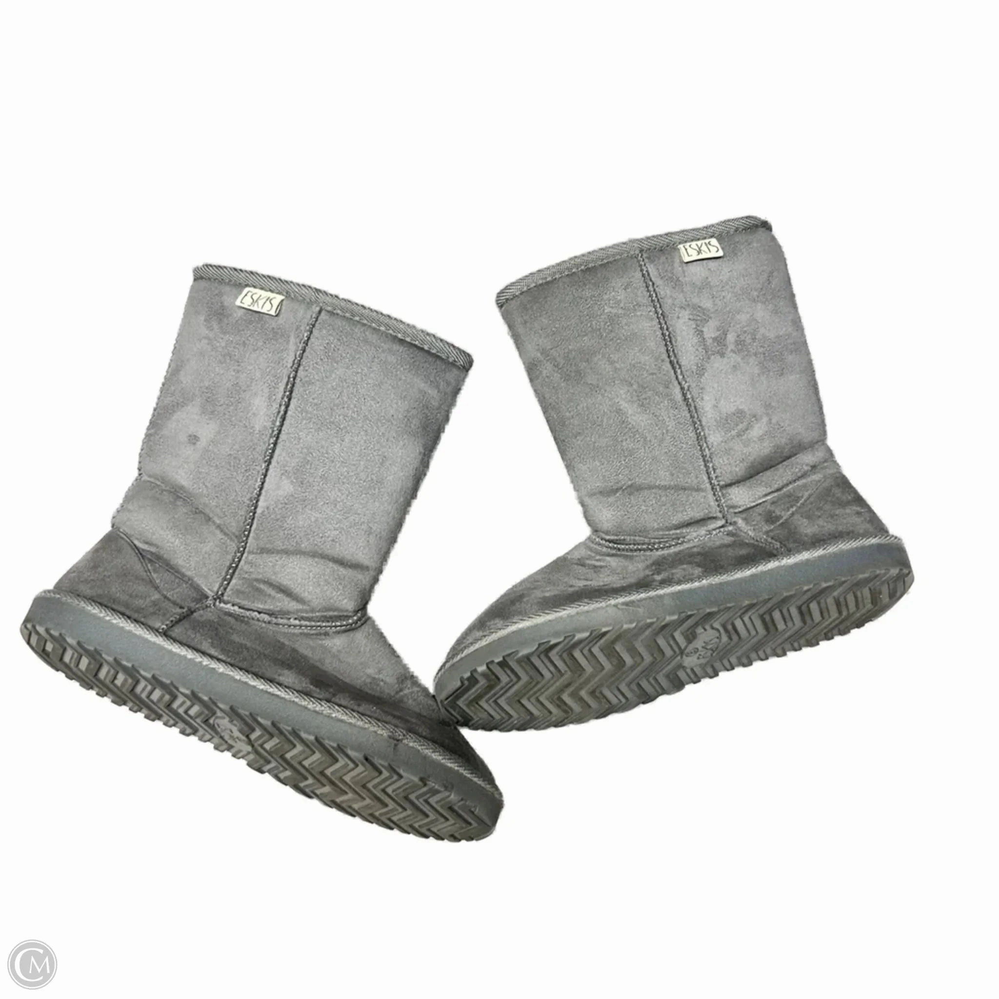 Off Duty Boots Ankle Flats By Eskis In Grey, Size: 8
