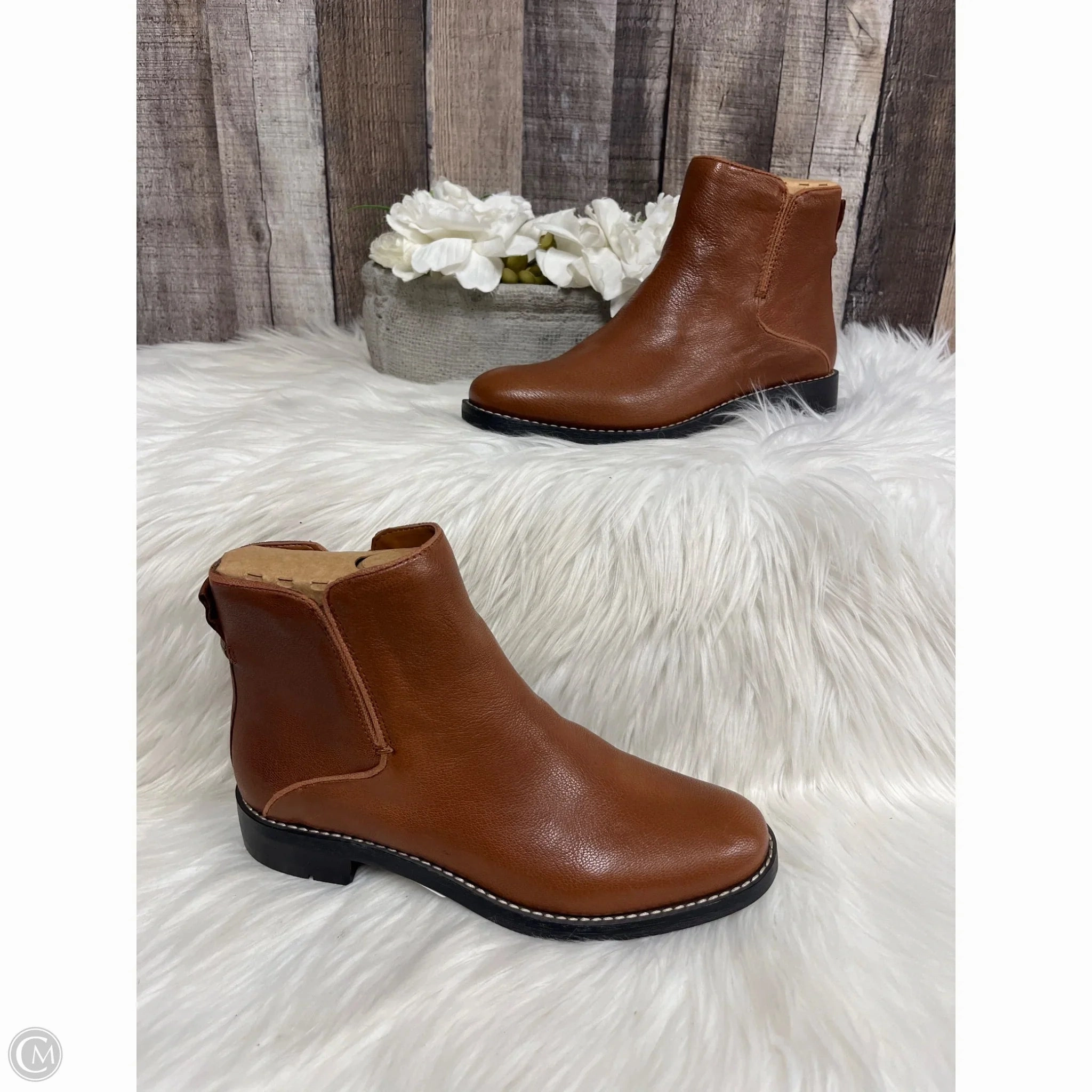 Boots Ankle Flats By Franco Sarto In Brown, Size: 7.5 Energy Return Technology