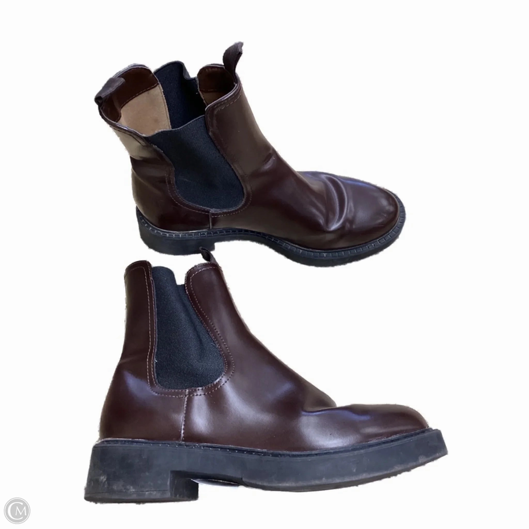 Boots Ankle Flats By H&m In Brown, Size: 8.5 Shock Absorbing Active Nomad