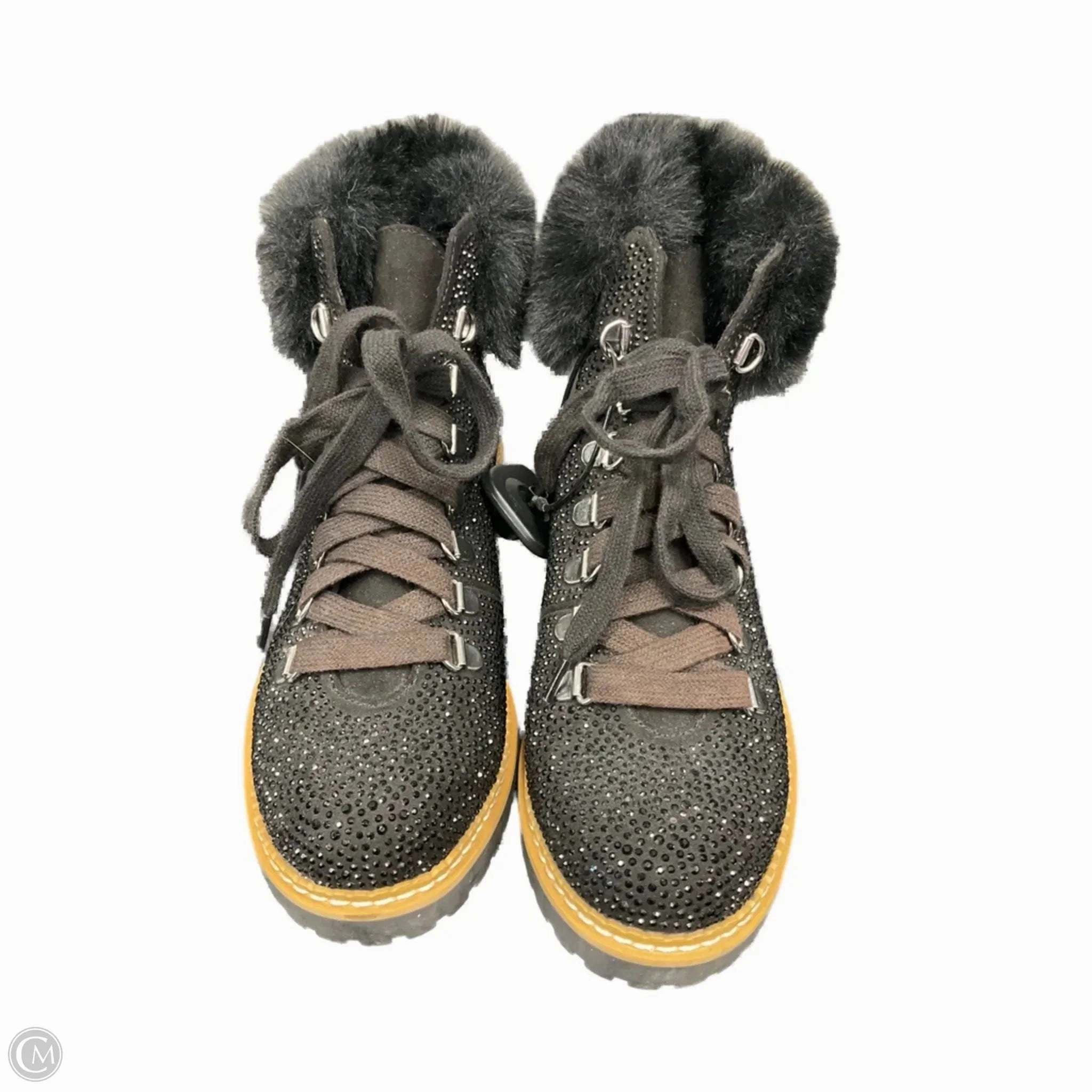 Boots Ankle Flats By Inc In Black, Size: 6.5 Rough Ground