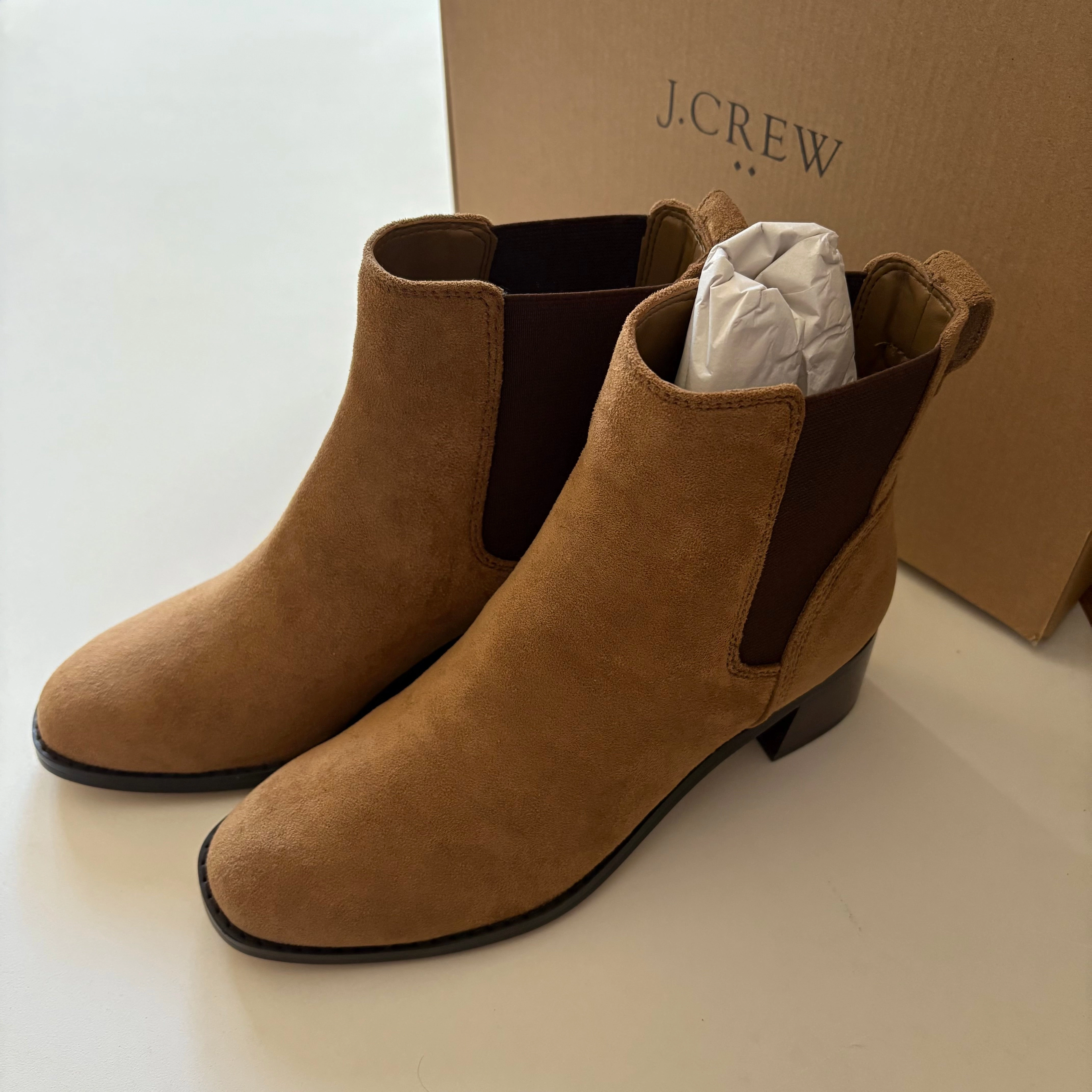 Rubber Outsole Waterproof City Walking Boots Ankle Flats By J. Crew In Brown, Size: 6
