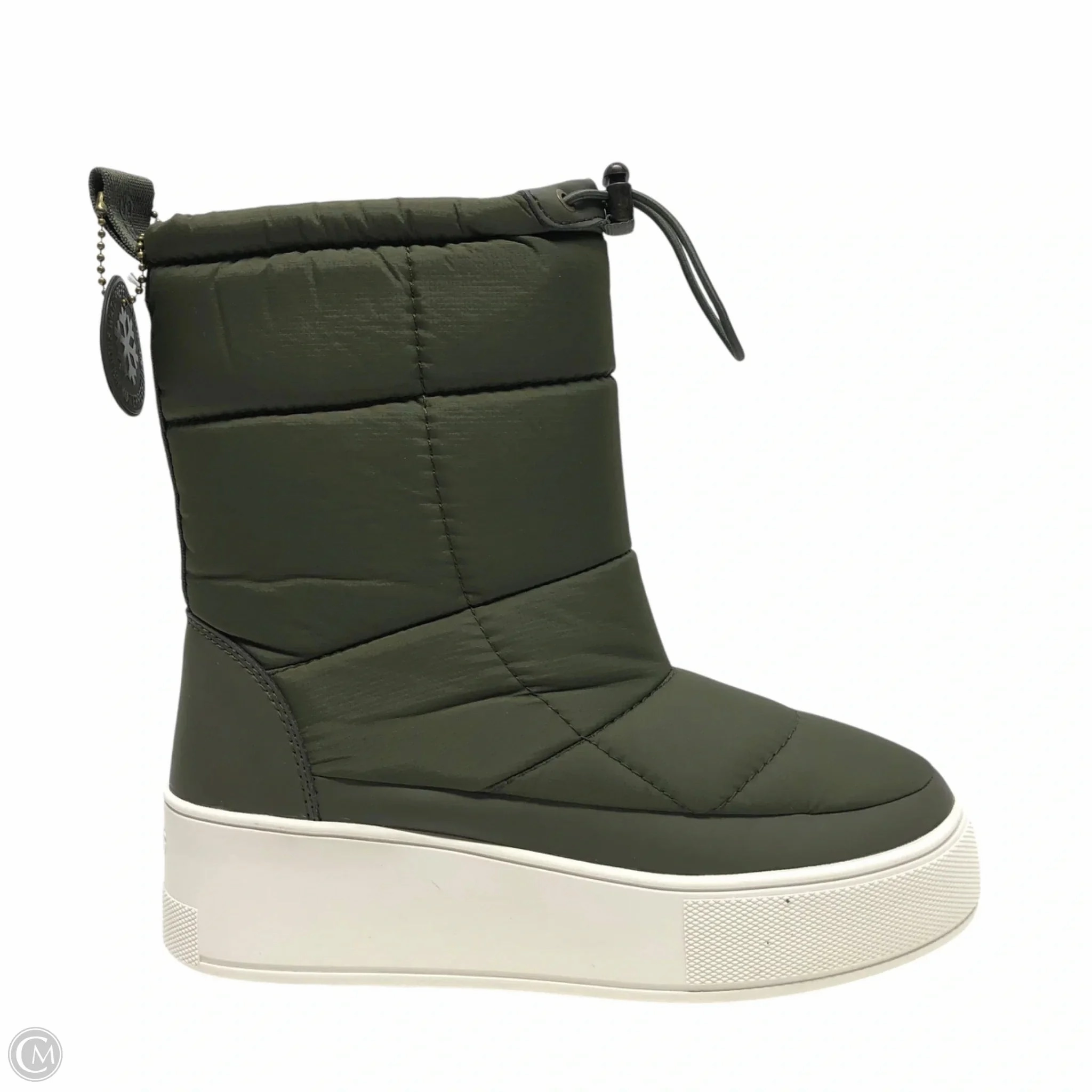 Boots Ankle Flats By J Slides In Green, Size: 6 Trendy Style