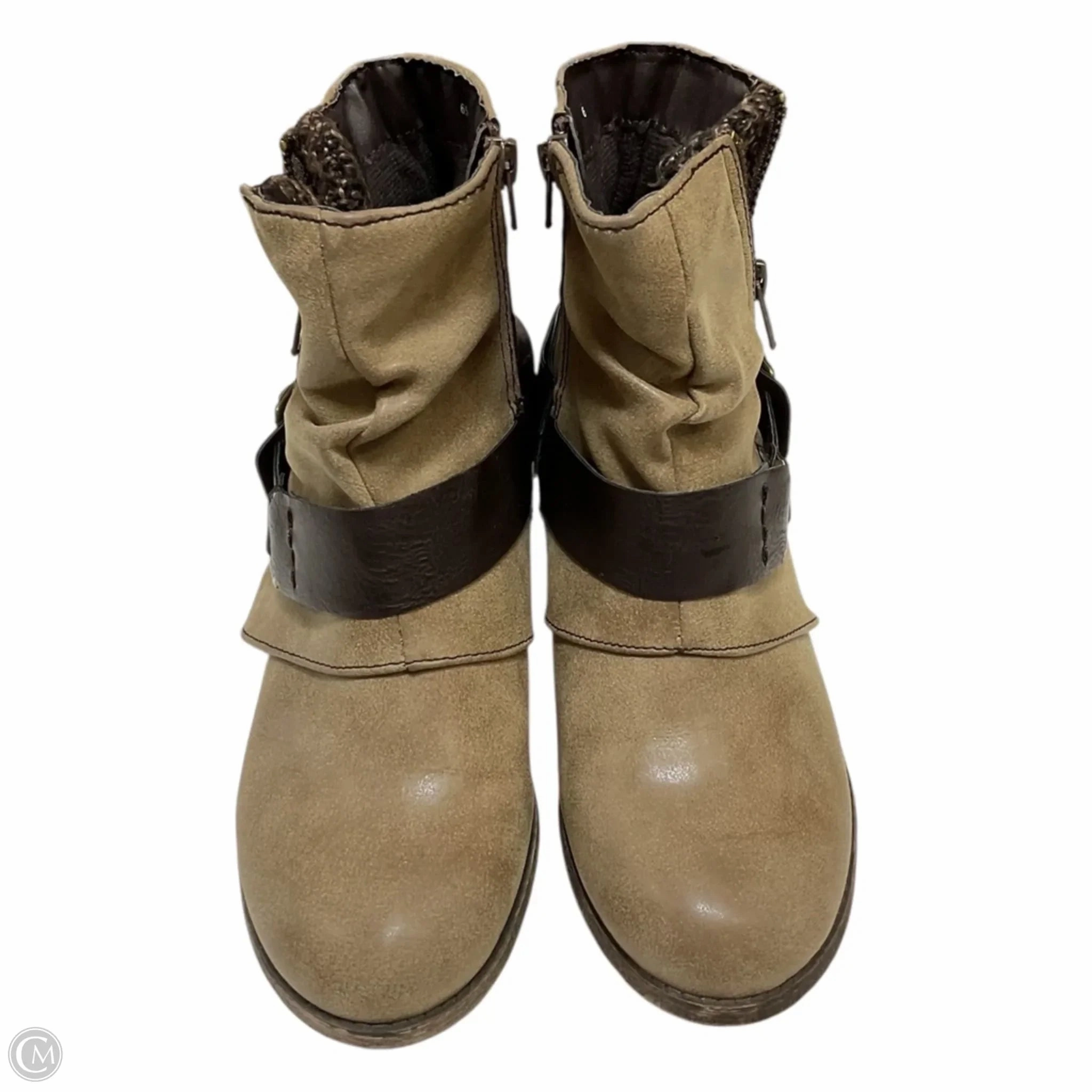 Boots Ankle Flats By Jelly Pop In Tan, Size: 6.5 CushionedSole