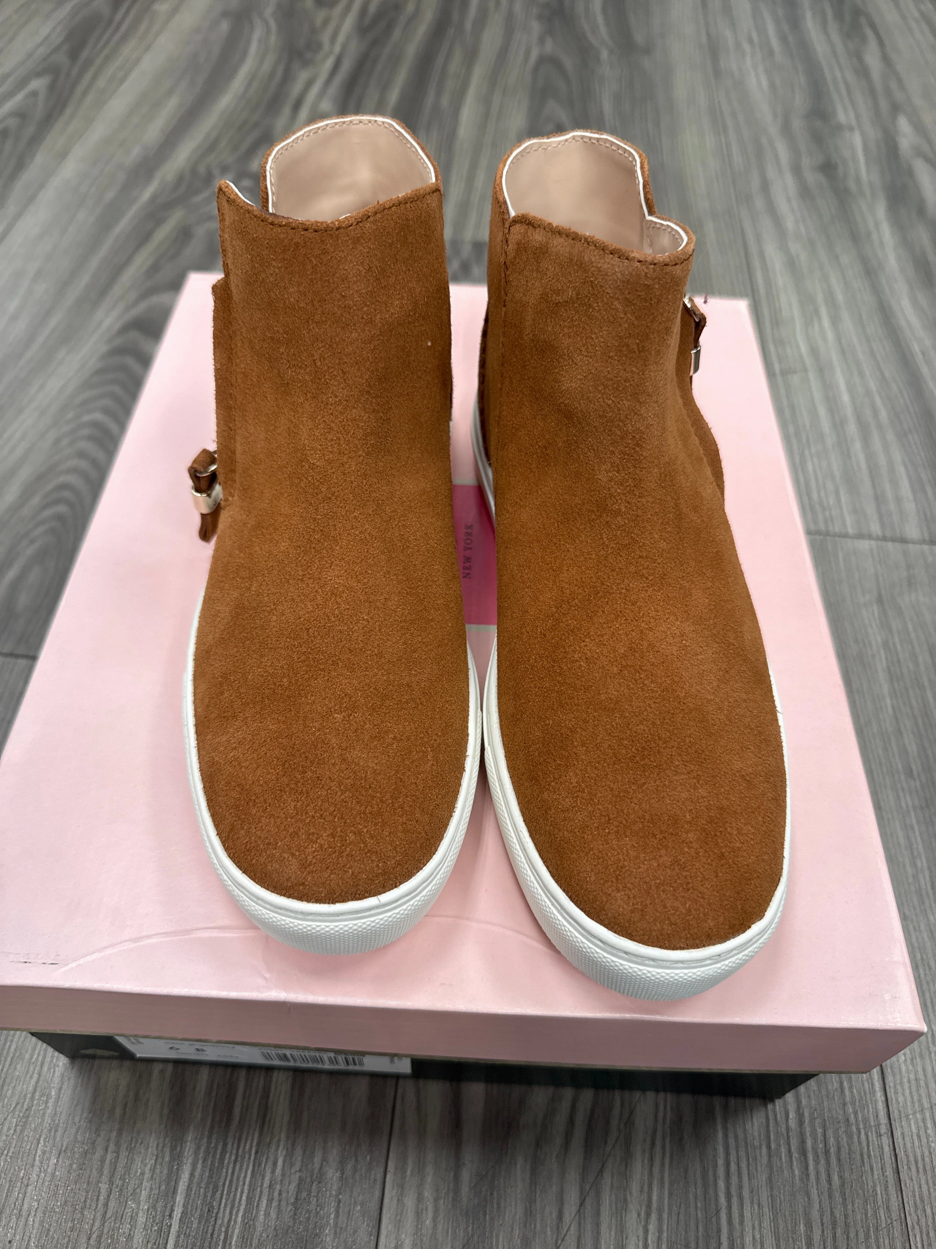 Climate Friendly Boots Ankle Flats By Kate Spade In Brown, Size: 6