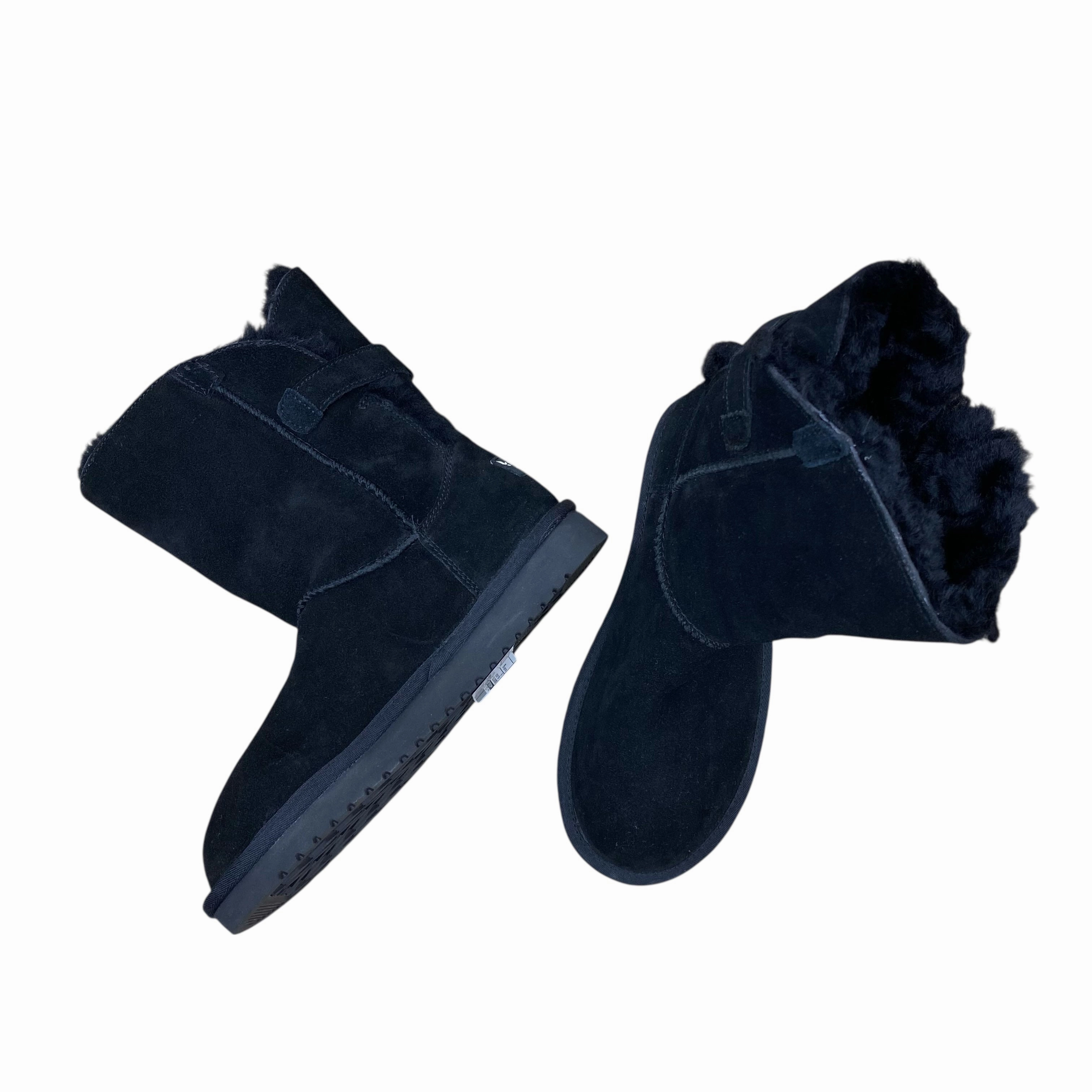 Boots Ankle Flats By Koolaburra By Ugg In Black, Size:6 Durable Shell Weekend Camping