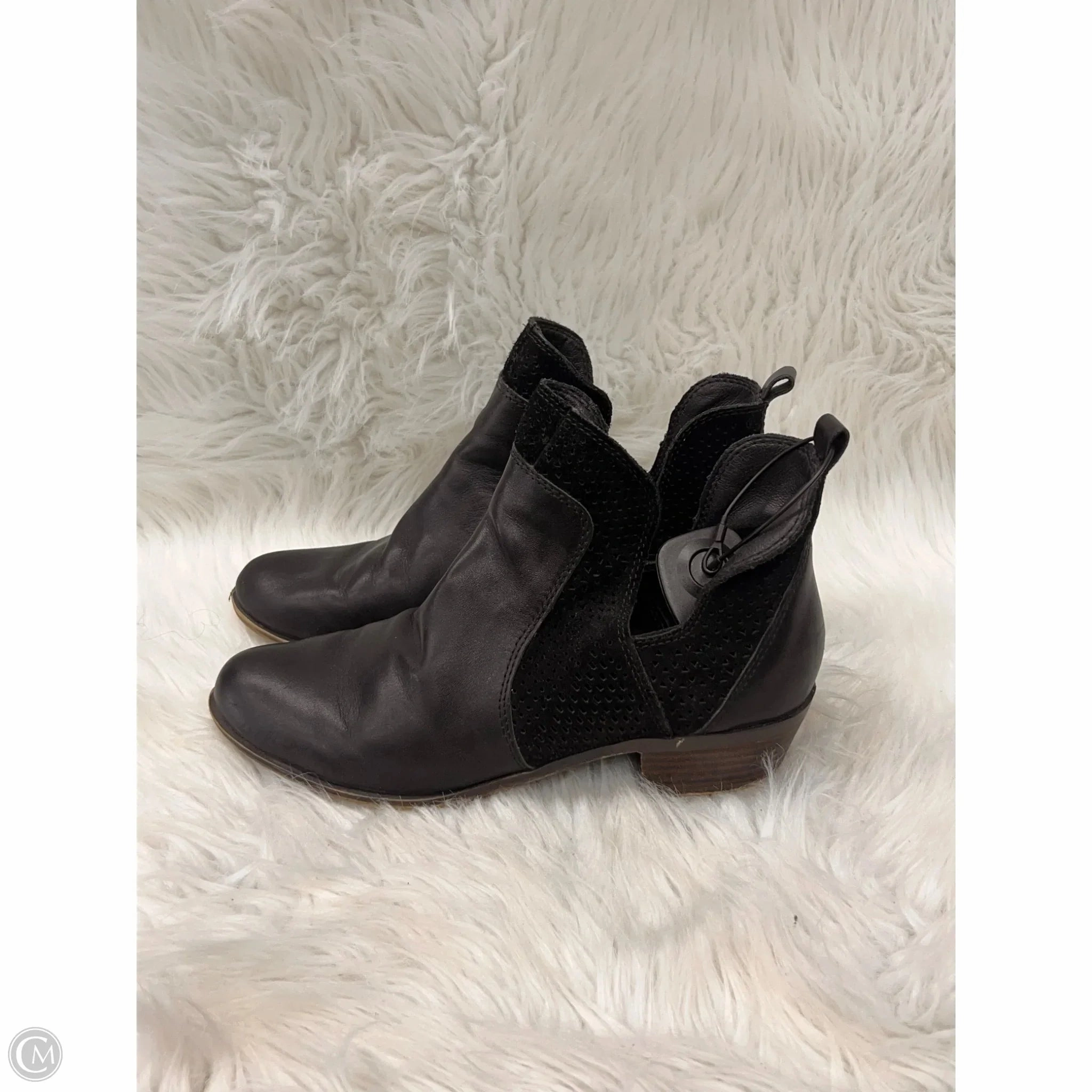 Boots Ankle Flats By Lucky Brand In Black, Size: 8.5 Motor Edge