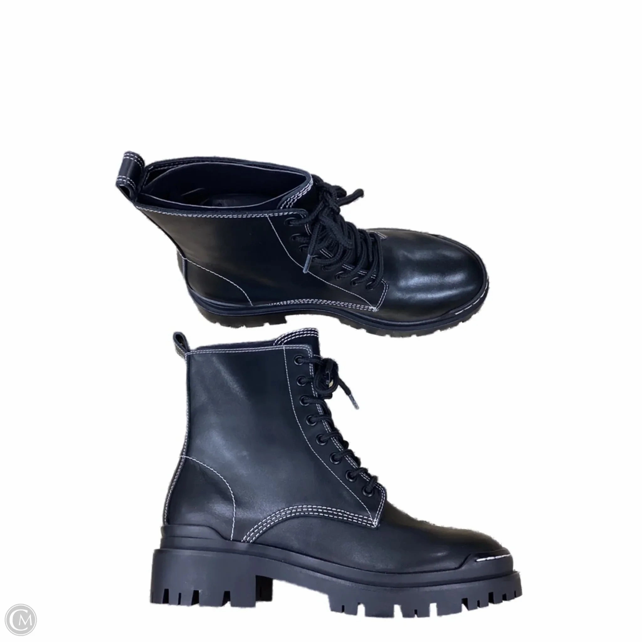 Thermal Protection Resilient Sole Boots Ankle Flats By Marc Fisher In Black, Size: 9