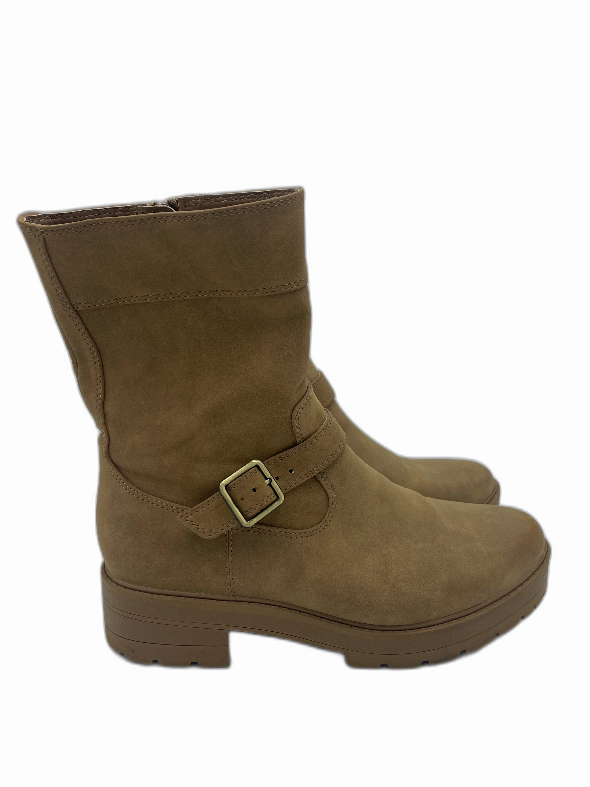 Waterproof Trail Exploration Boots Ankle Flats By Naturalizer In Tan, Size: 9