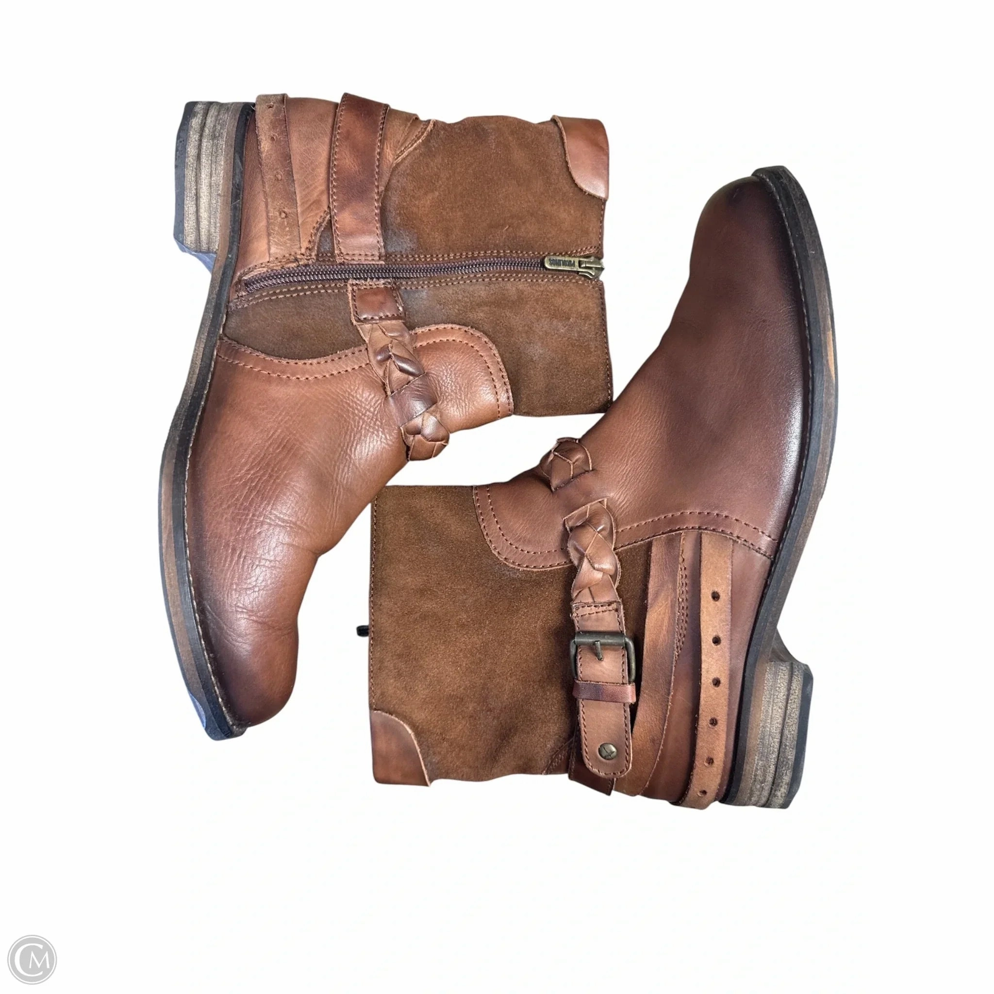 Boots Ankle Flats By Pikolinos In Brown, Size: 10.5 Casual Footwear