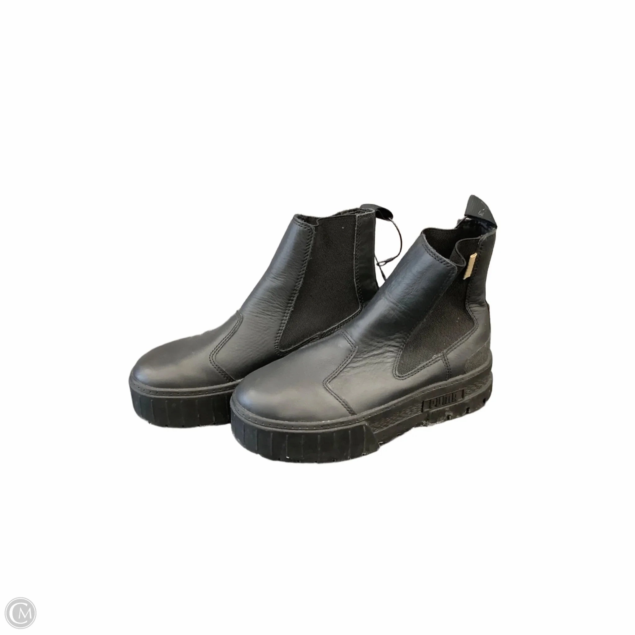 Boots Ankle Flats By Puma In Black, Size: 8 Stretchable