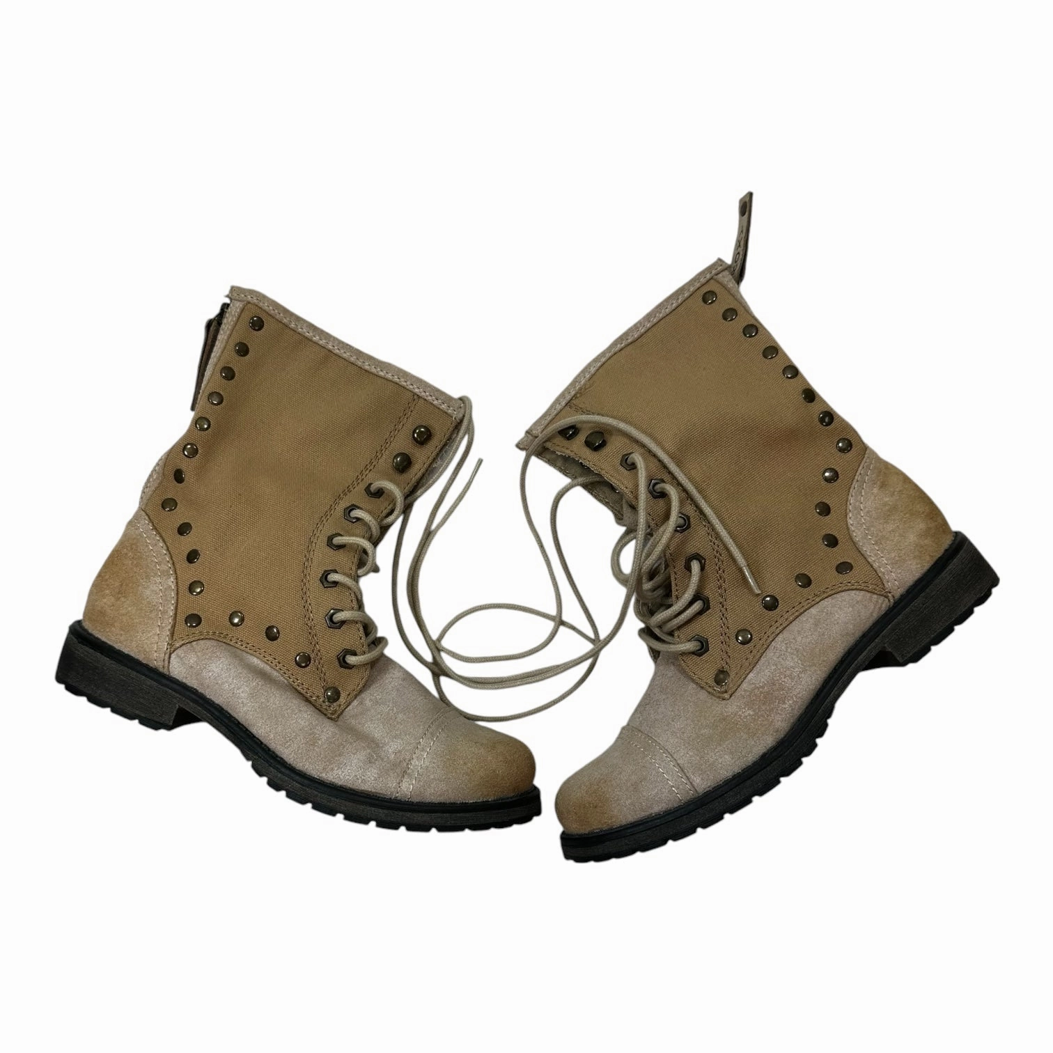 Durable Material Boots Ankle Flats By Roxy In Tan, Size: 8.5