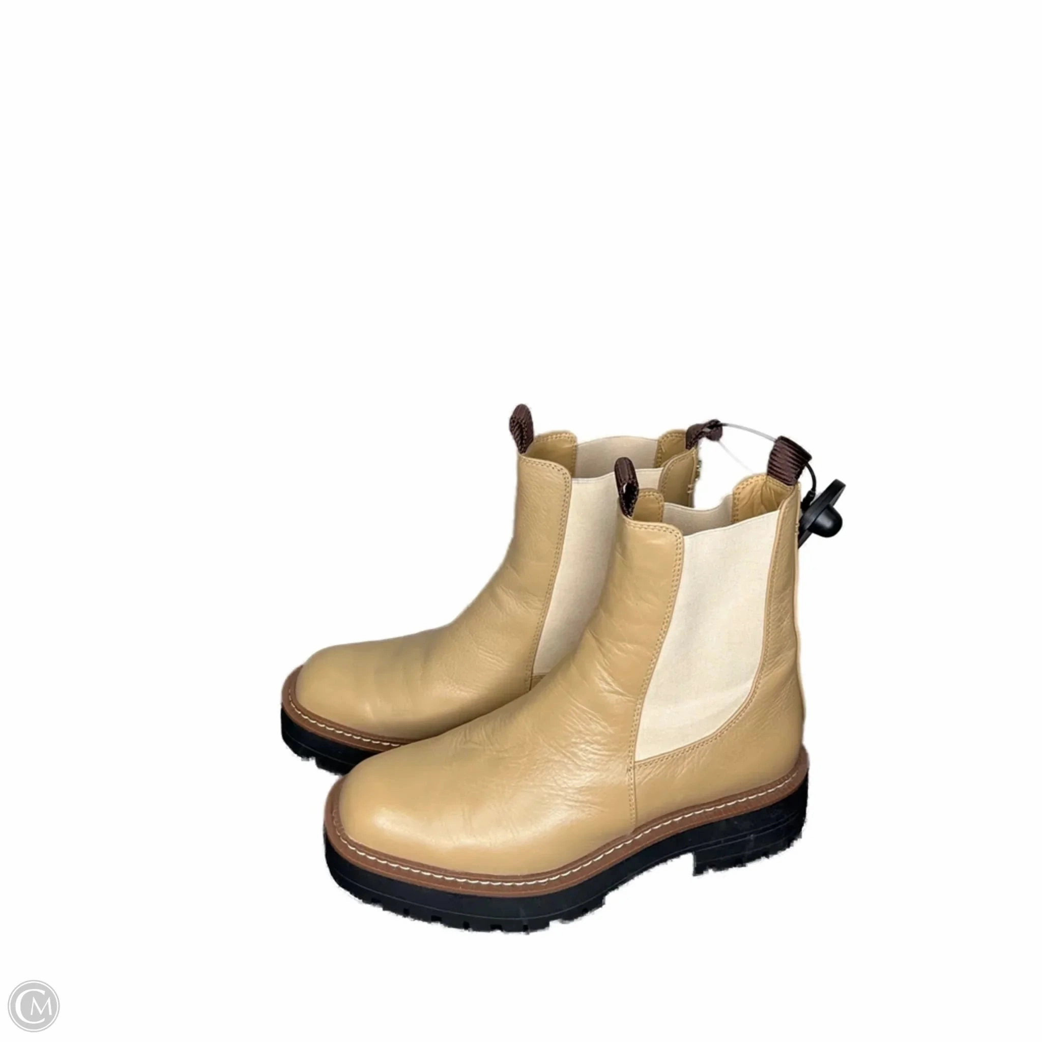 Coffee Shop Boots Ankle Flats By Sam Edelman In Brown, Size: 7.5