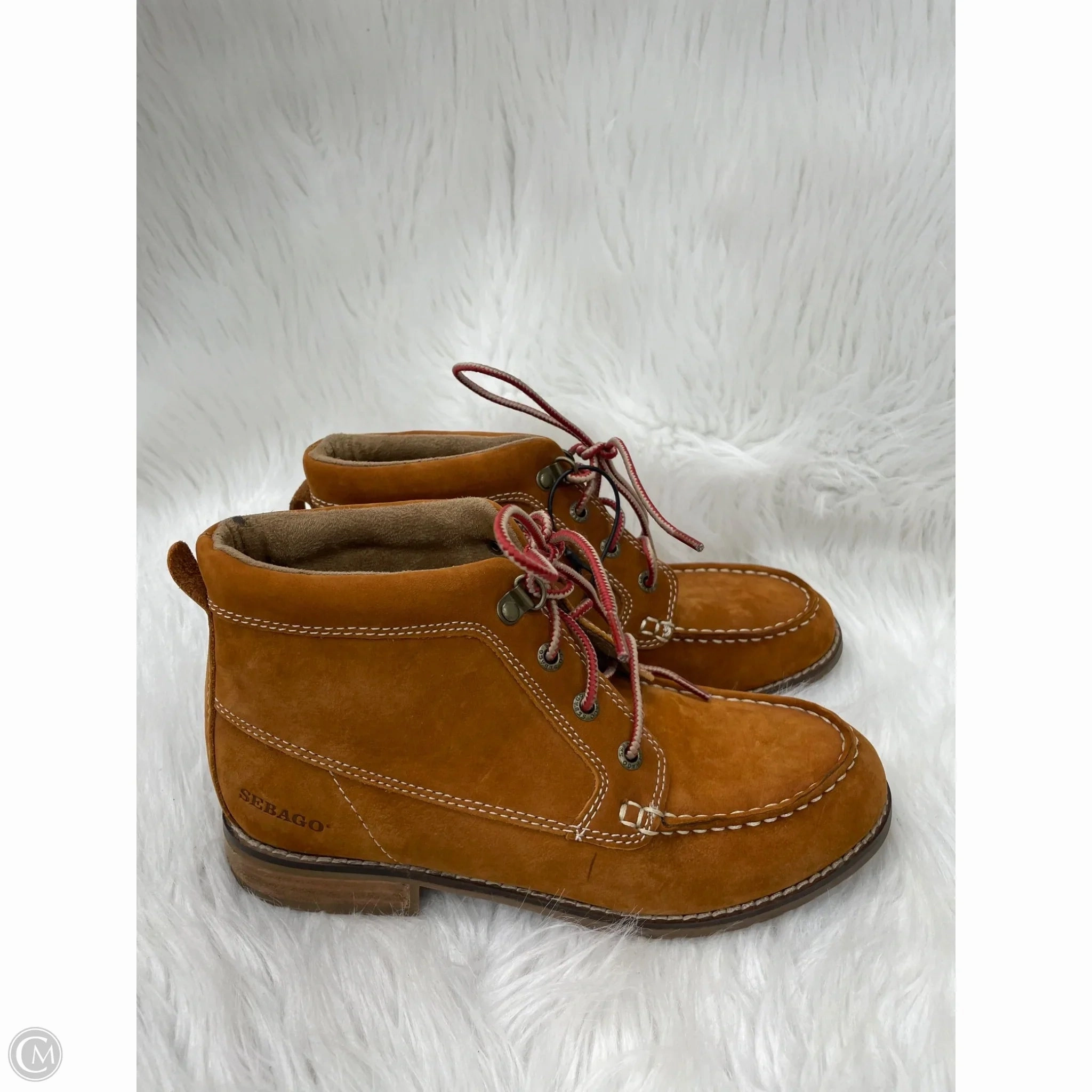 Mesh Lining Lightweight Fit Boots Ankle Flats By SEBAGO In Brown, Size: 7