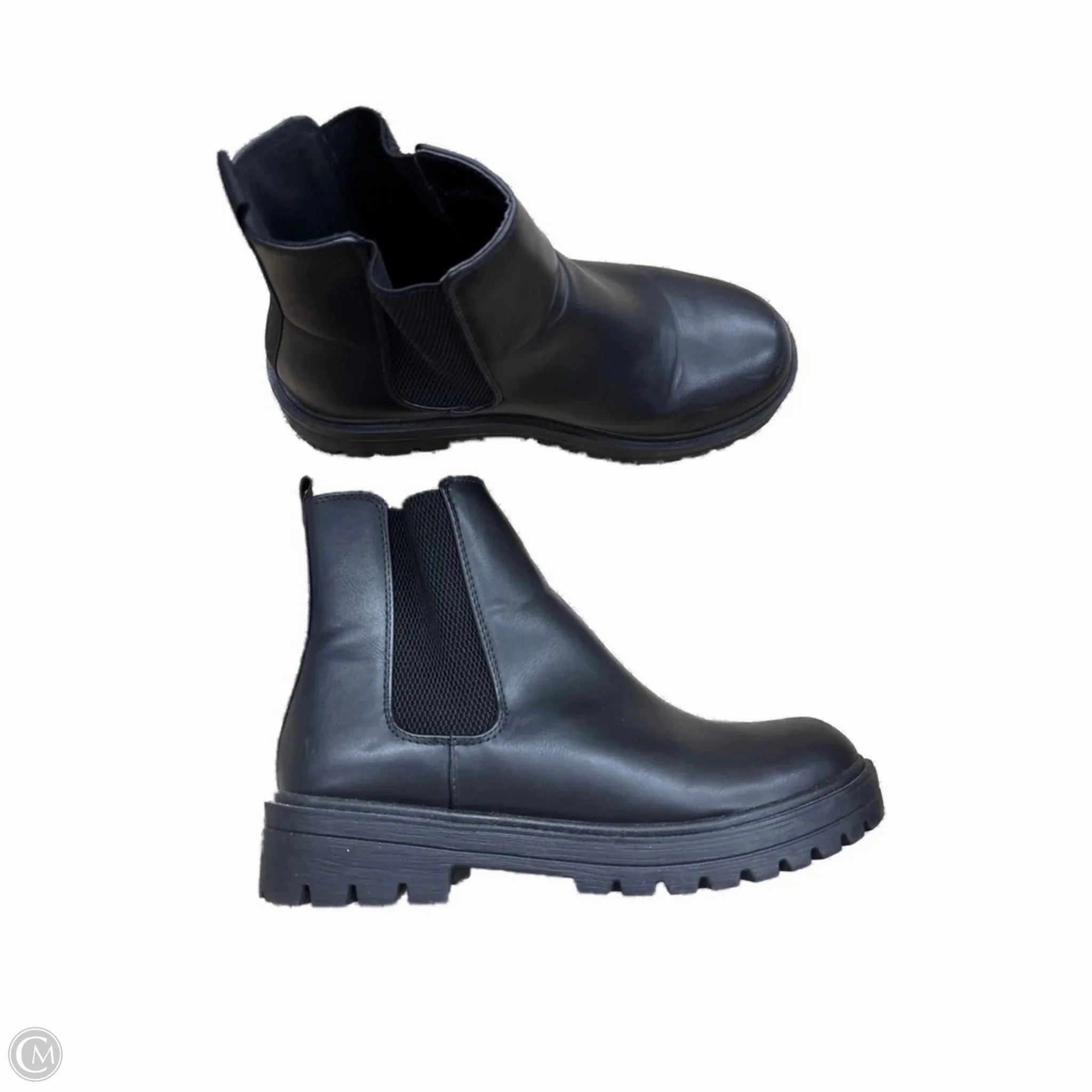 Boots Ankle Flats By Soda In Black, Size: 10 Comfort Straps