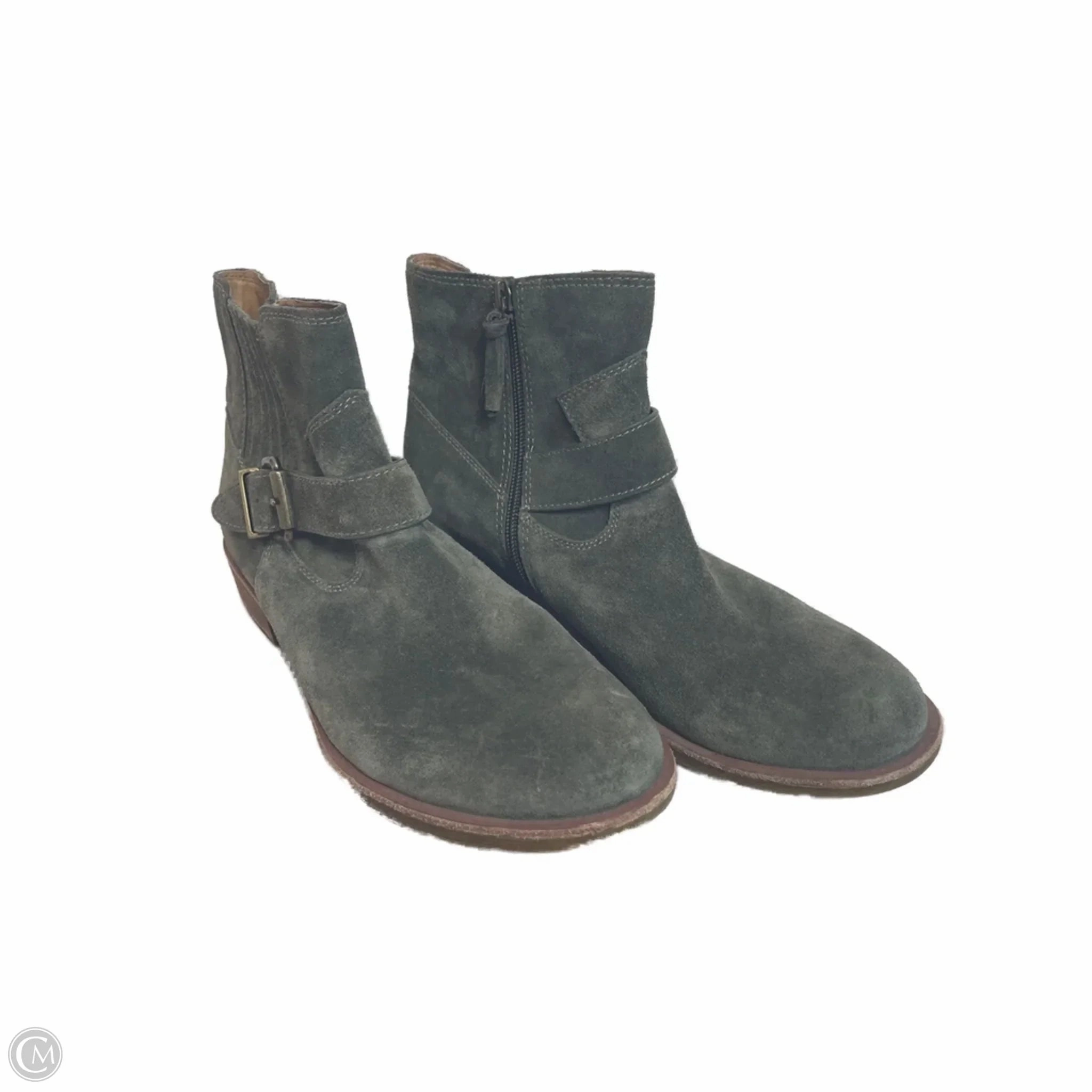 Boots Ankle Flats By Sofft In Green, Size: 10 Boho Mood Rugged Built Daily Walks