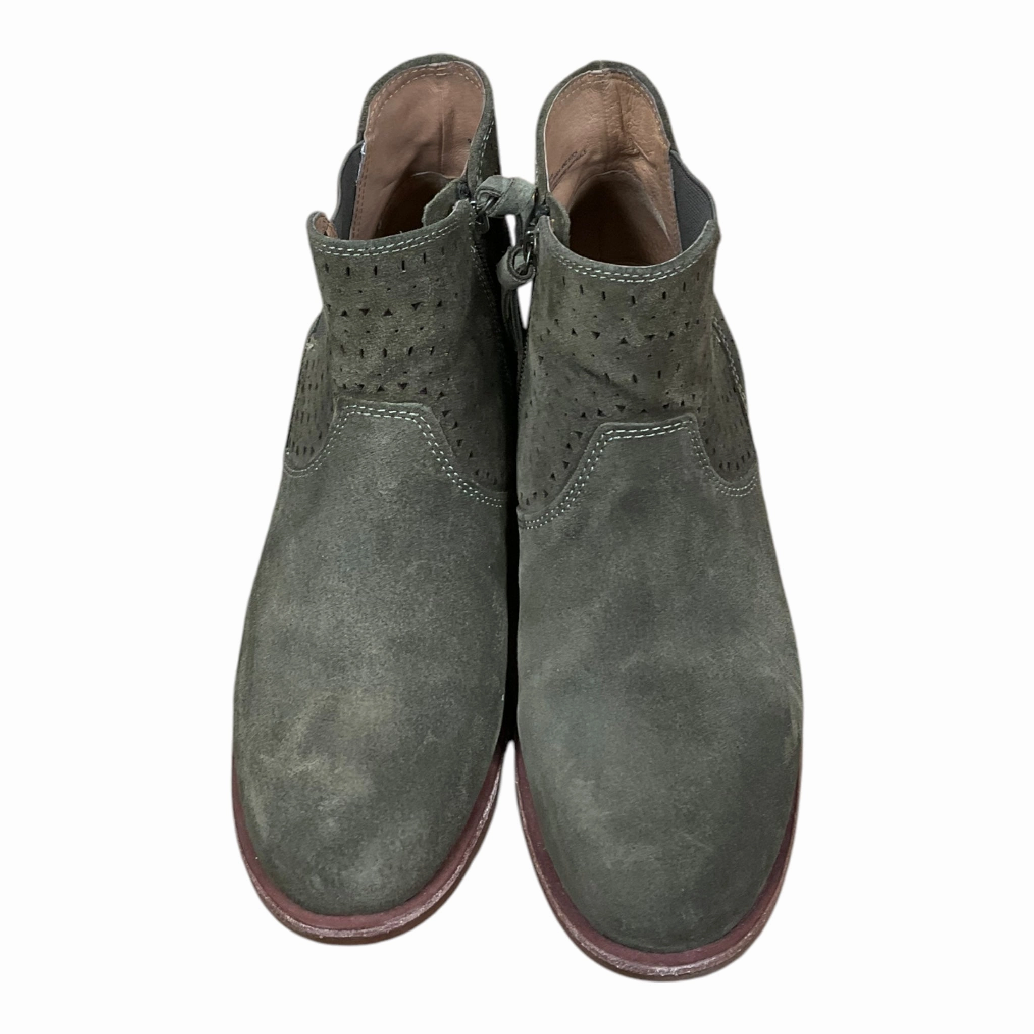 Boots Ankle Flats By Sofft In Green, Size: 9.5 Toe Protection Quality Wear