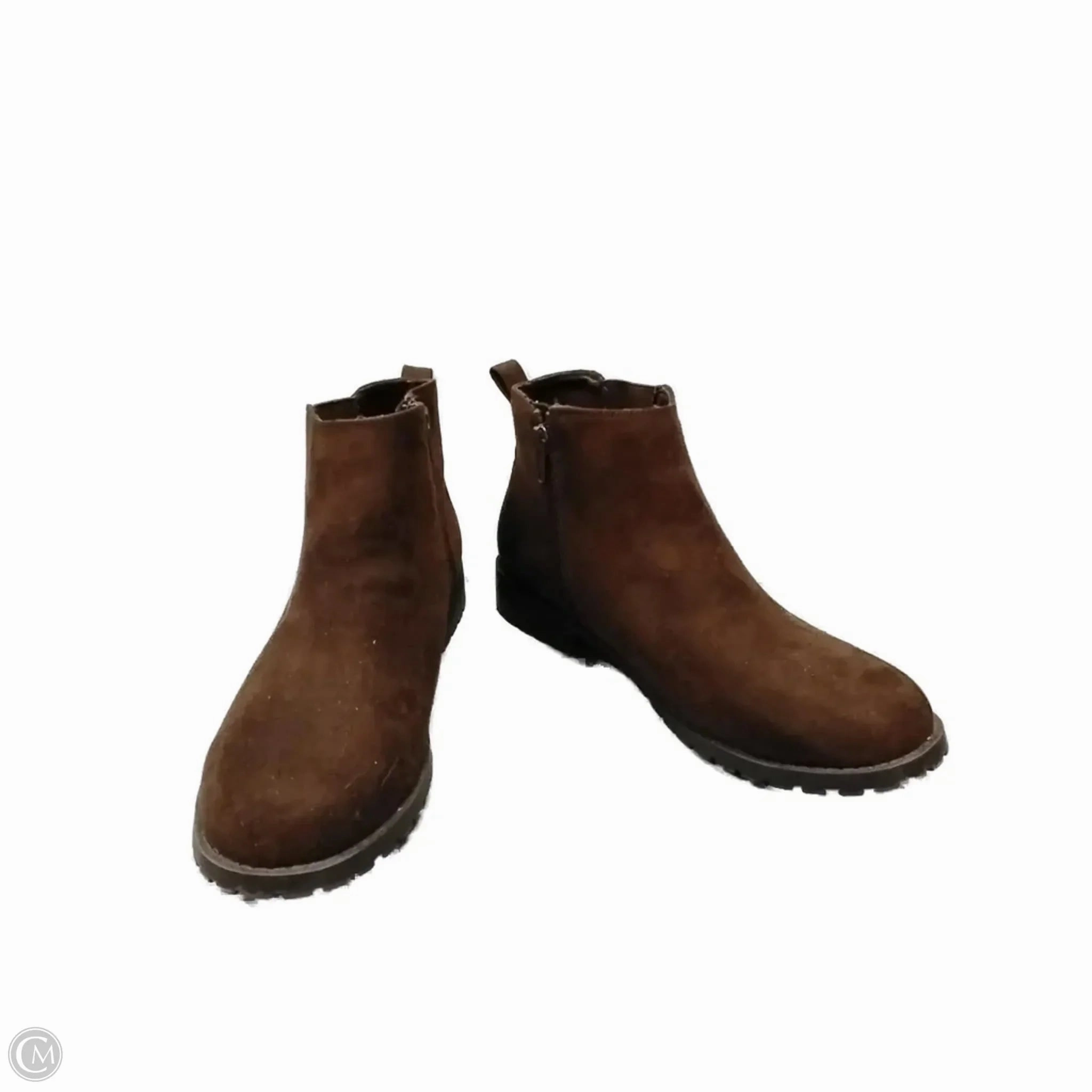 Boots Ankle Flats By Sonoma In Brown, Size: 7.5 Wide Range Soft Padding