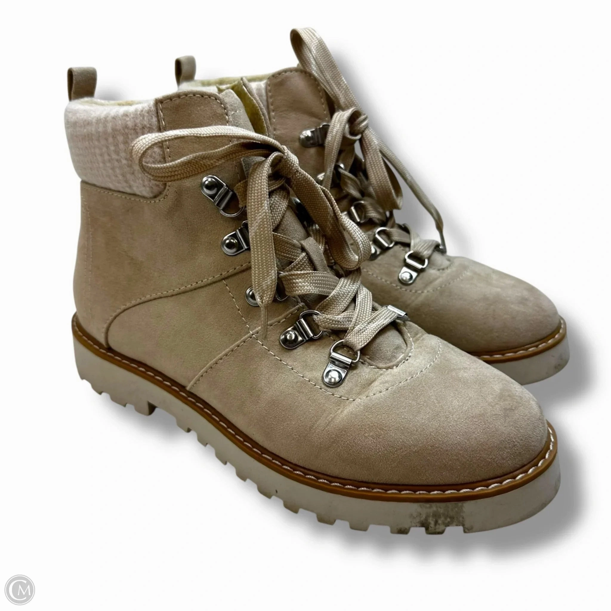 Low Profile Design Boots Ankle Flats By Sonoma In Tan, Size: 8