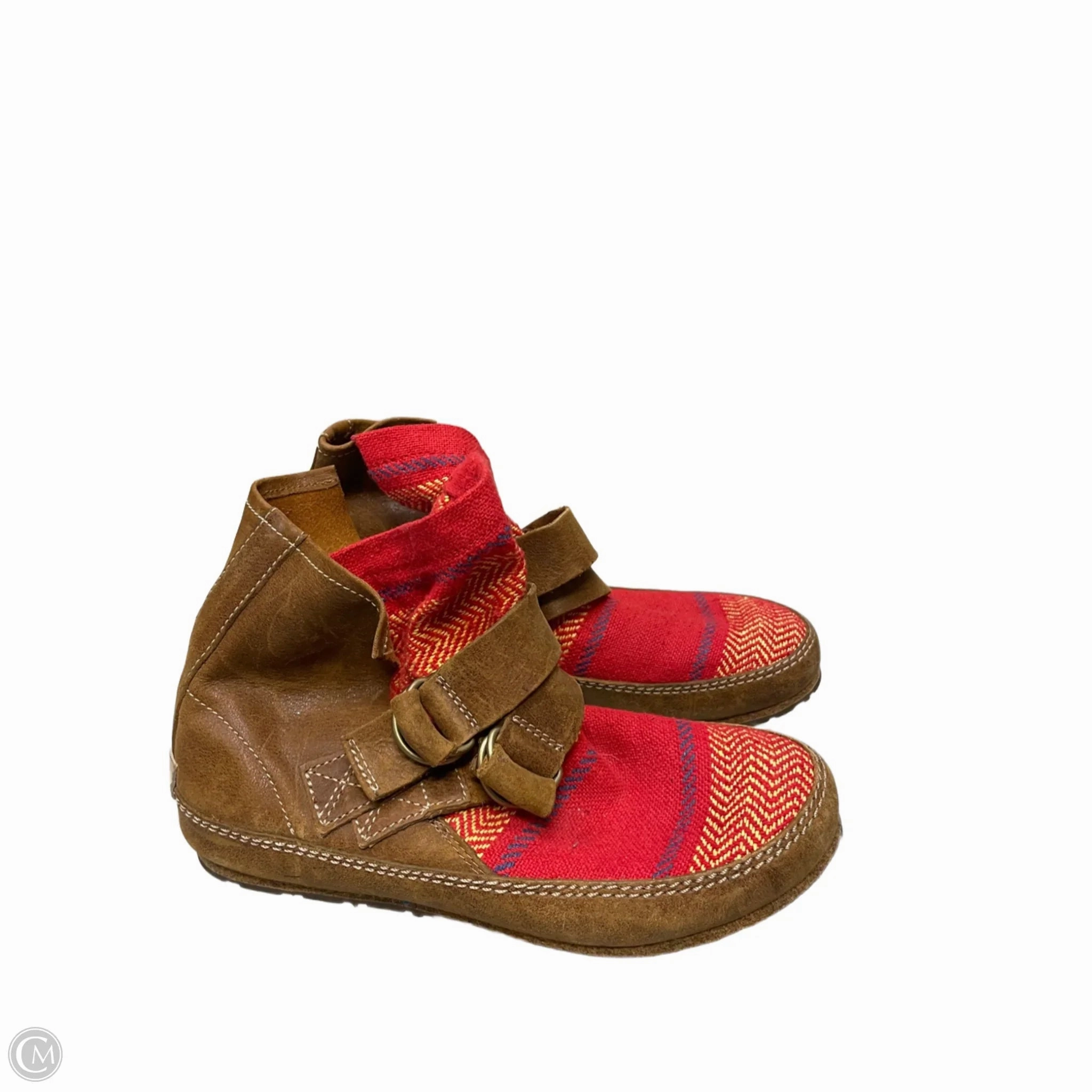 Boots Ankle Flats By Sorel In Brown & Red, Size: 7 Stable Support Rainy Day Commuter