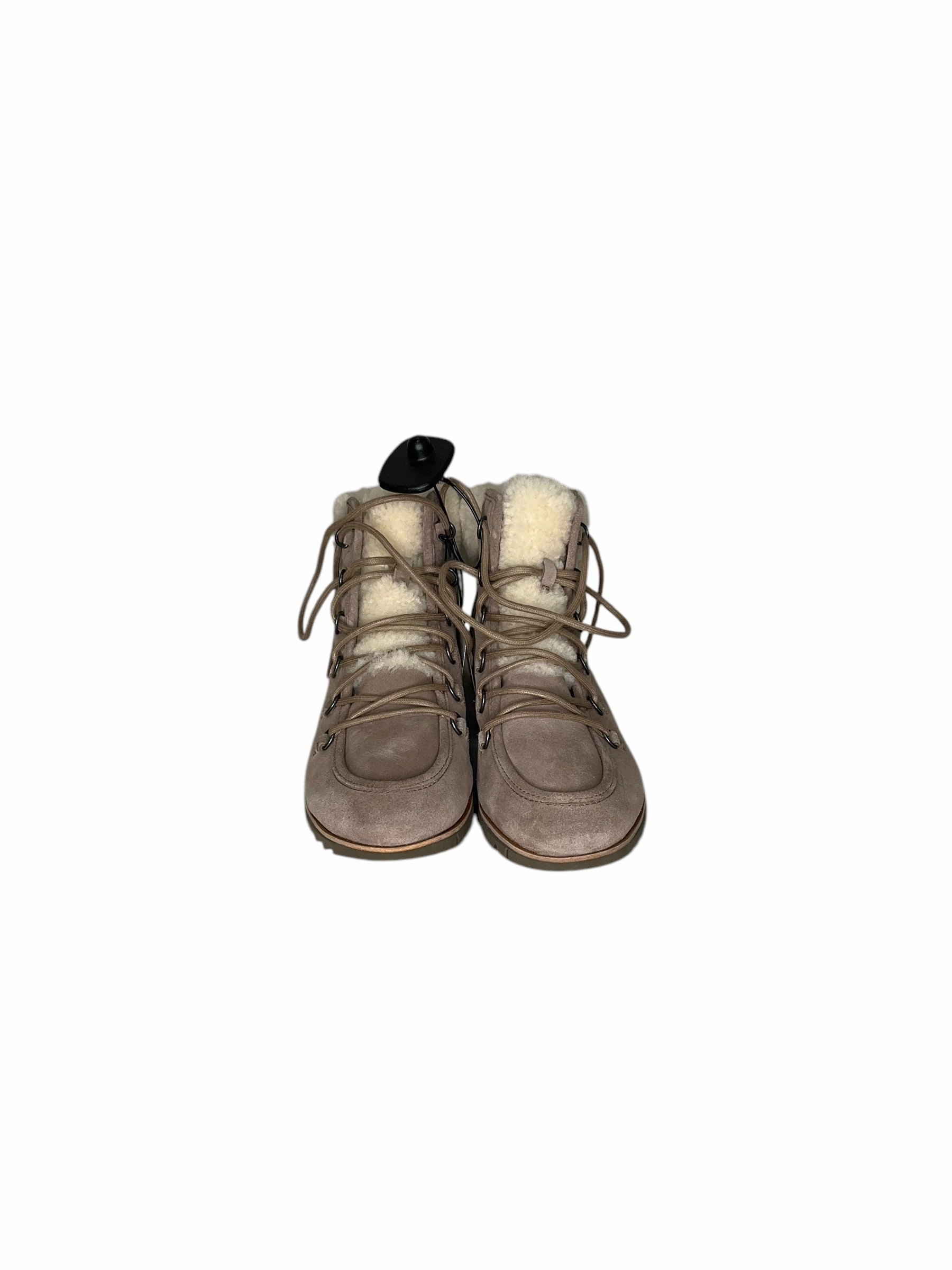 Mud Resistant Functional Minimalist Feather Light River Crossing Boots Ankle Flats By Sorel In Brown, Size: 10.5
