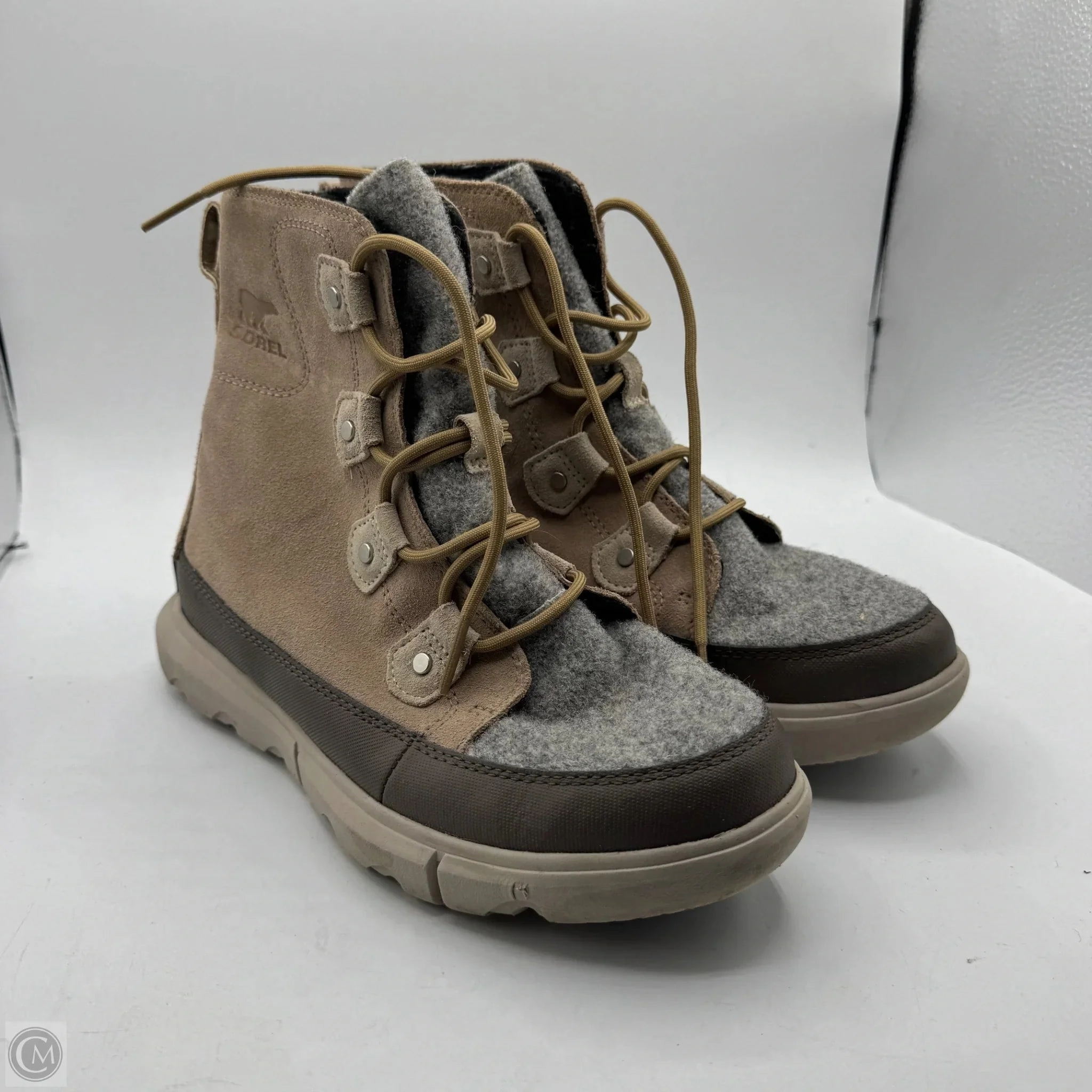 Boots Ankle Flats By Sorel In Brown, Size: 9 Every Condition Protective Upper