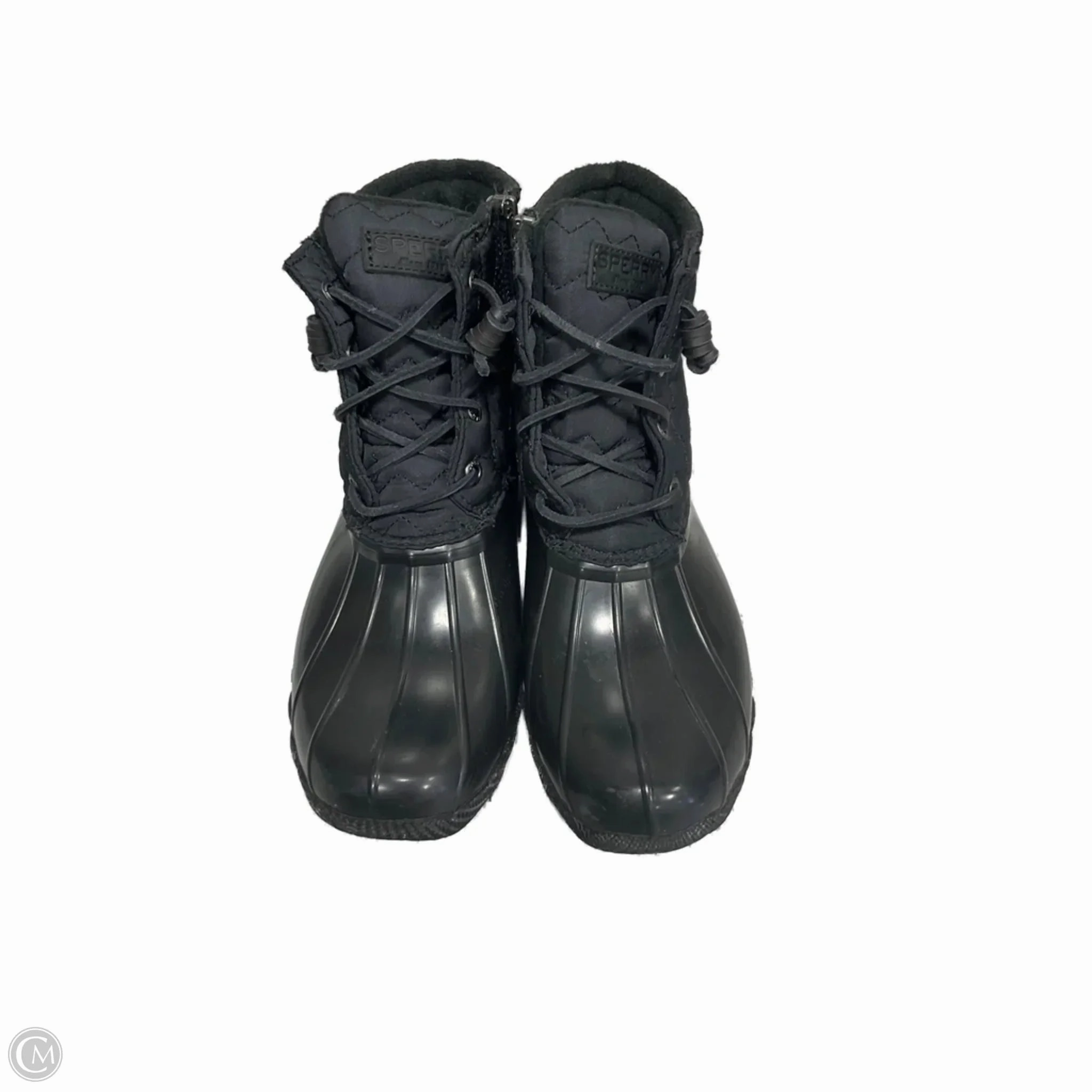 Boots Ankle Flats By Sperry In Black, Size: 7 Slip On