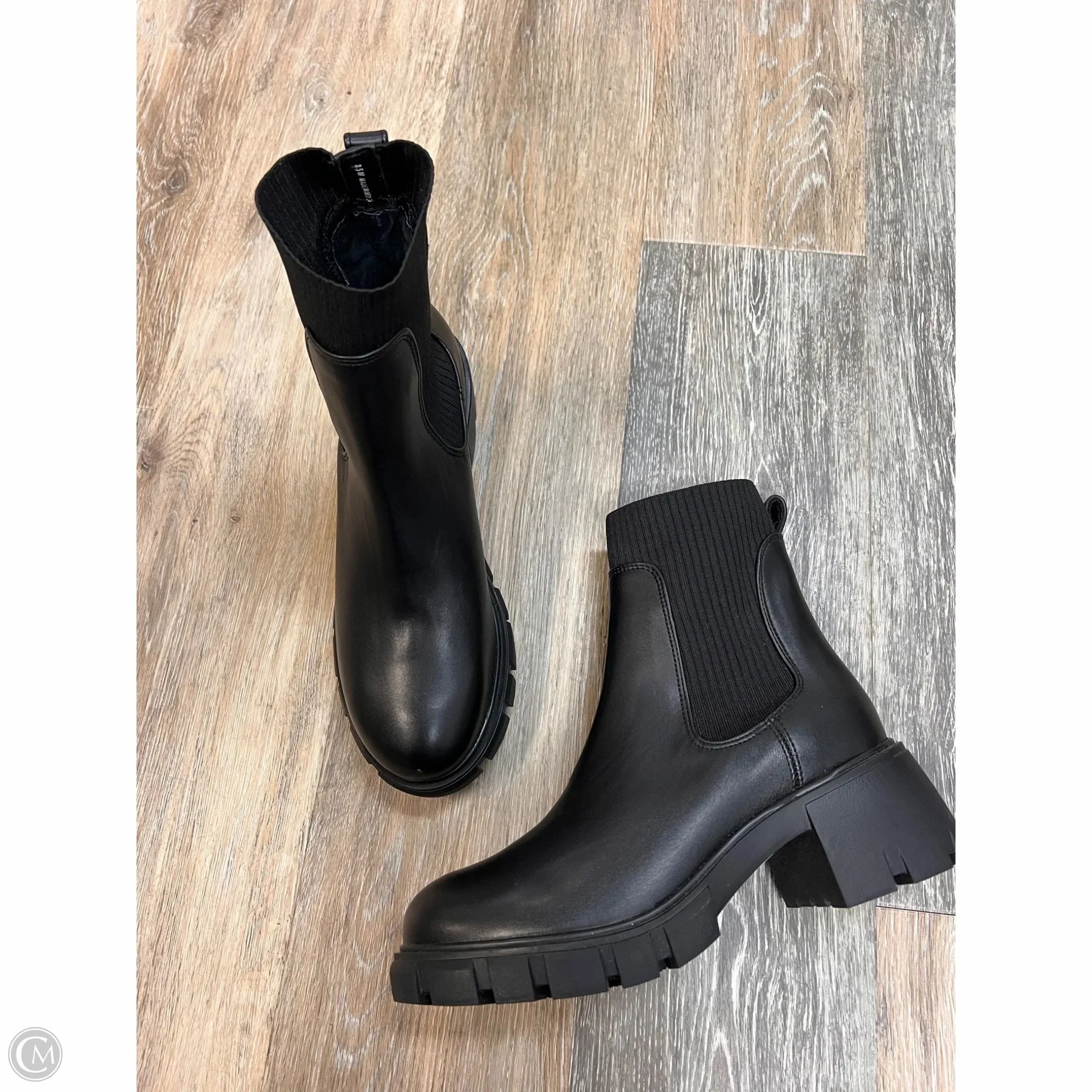 Ventilation Perforations Boots Ankle Flats By Steve Madden In Black, Size: 8.5