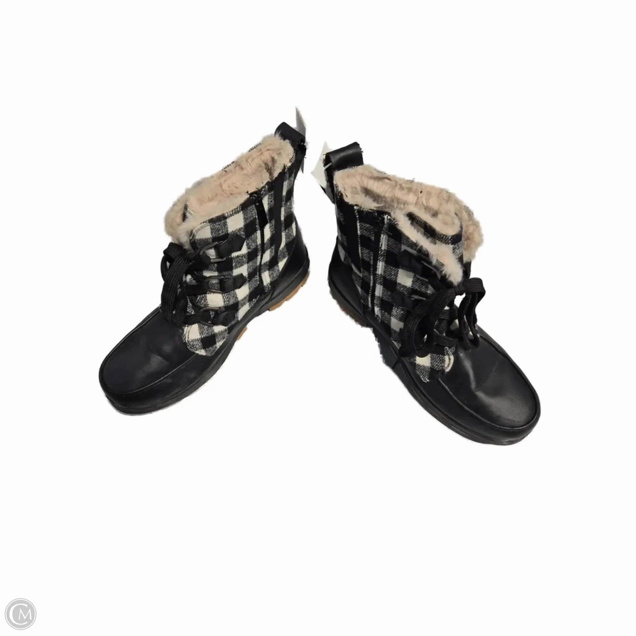 Boots Ankle Flats By Torrid In Black, Size: 12 Durable Material Tread Pattern