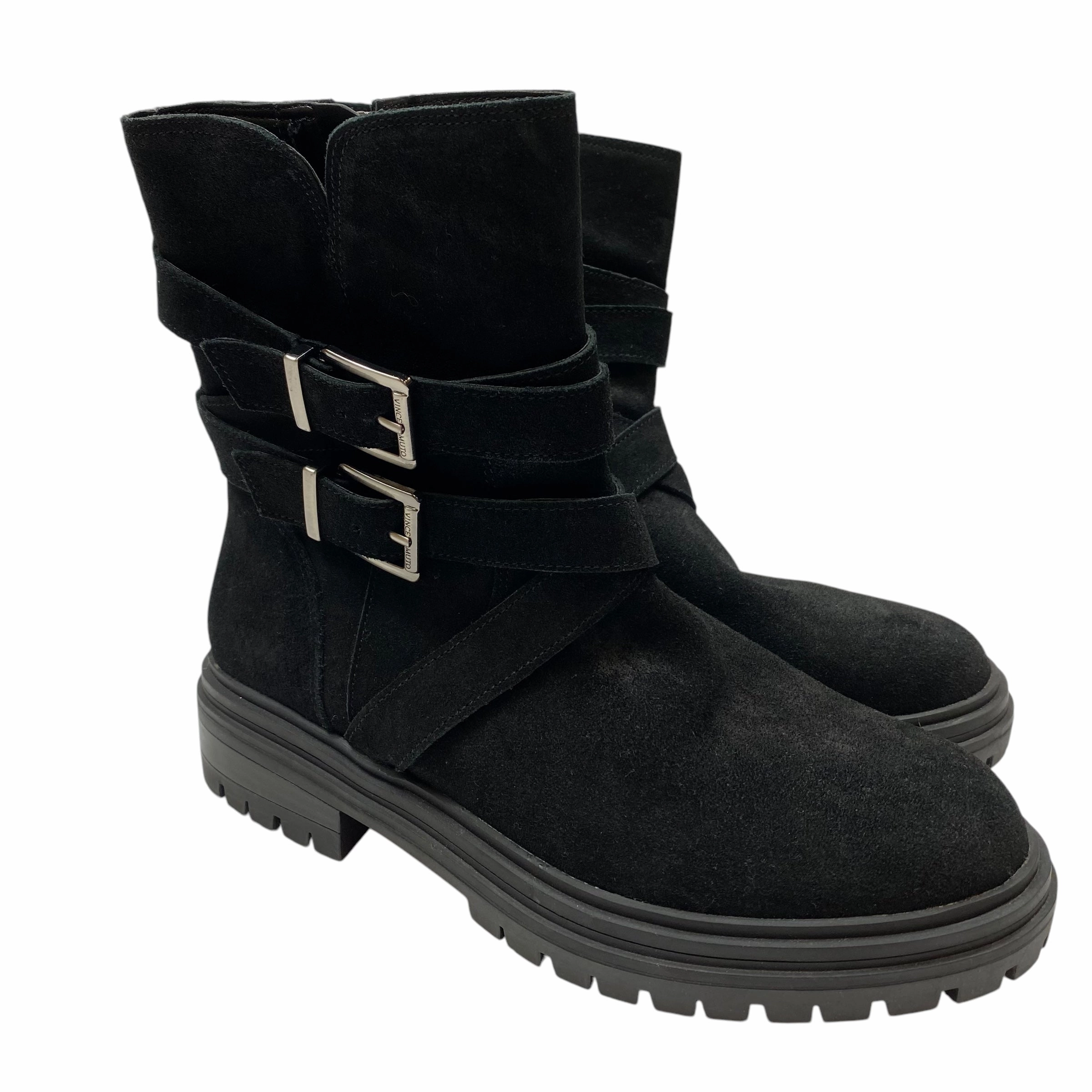 Lightweight Frame Boots Ankle Flats By Vince Camuto In Black, Size: 7.5