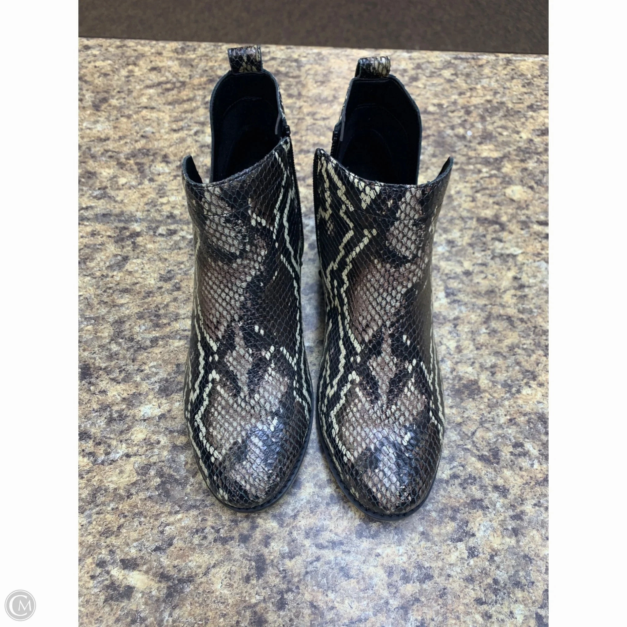 Boots Ankle Flats By Vionic In Snakeskin Print, Size: 8.5 Rugged Comfort