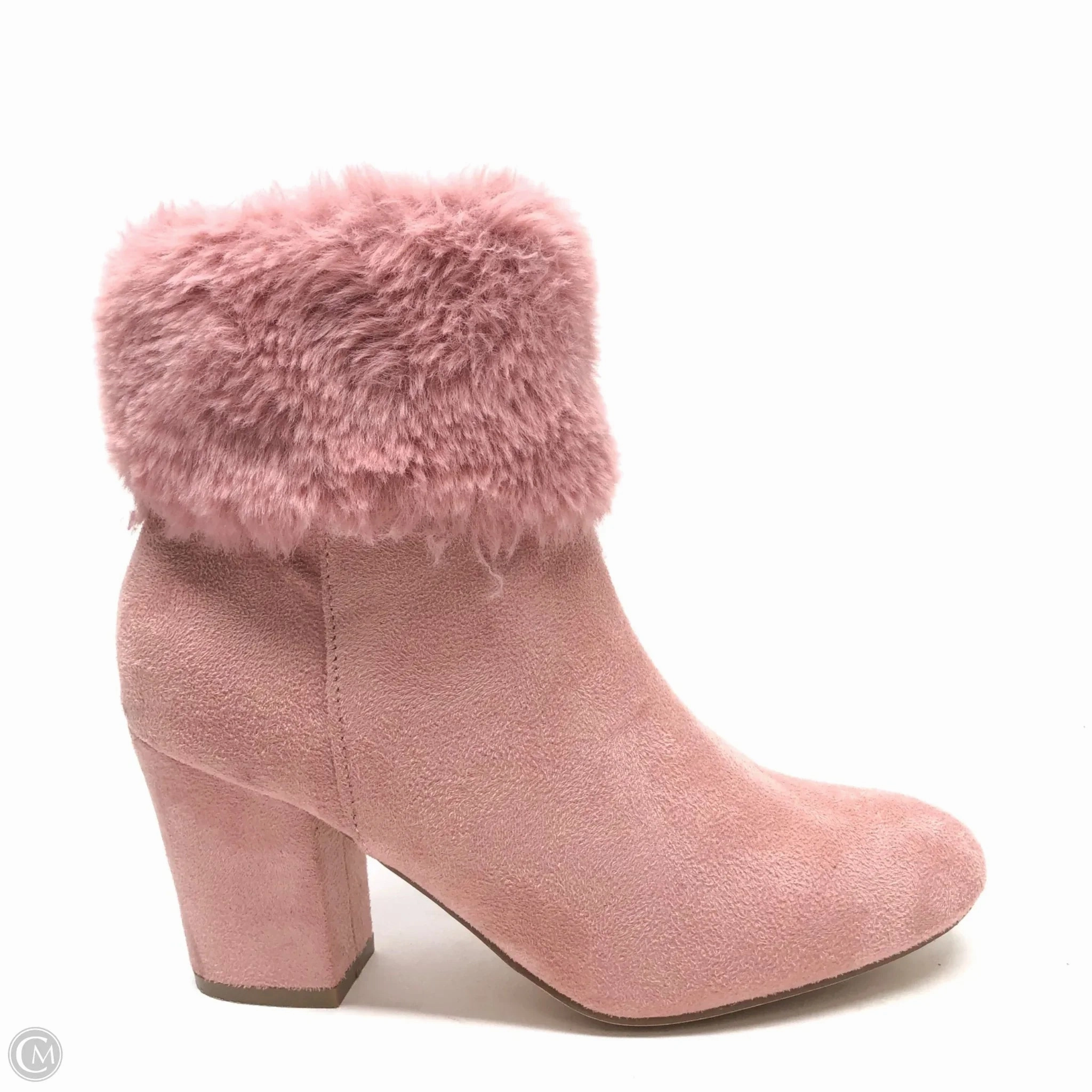 Boots Ankle Heels By Allegra K In Pink, Size: 7 Workplace Use Quick Dry Materials