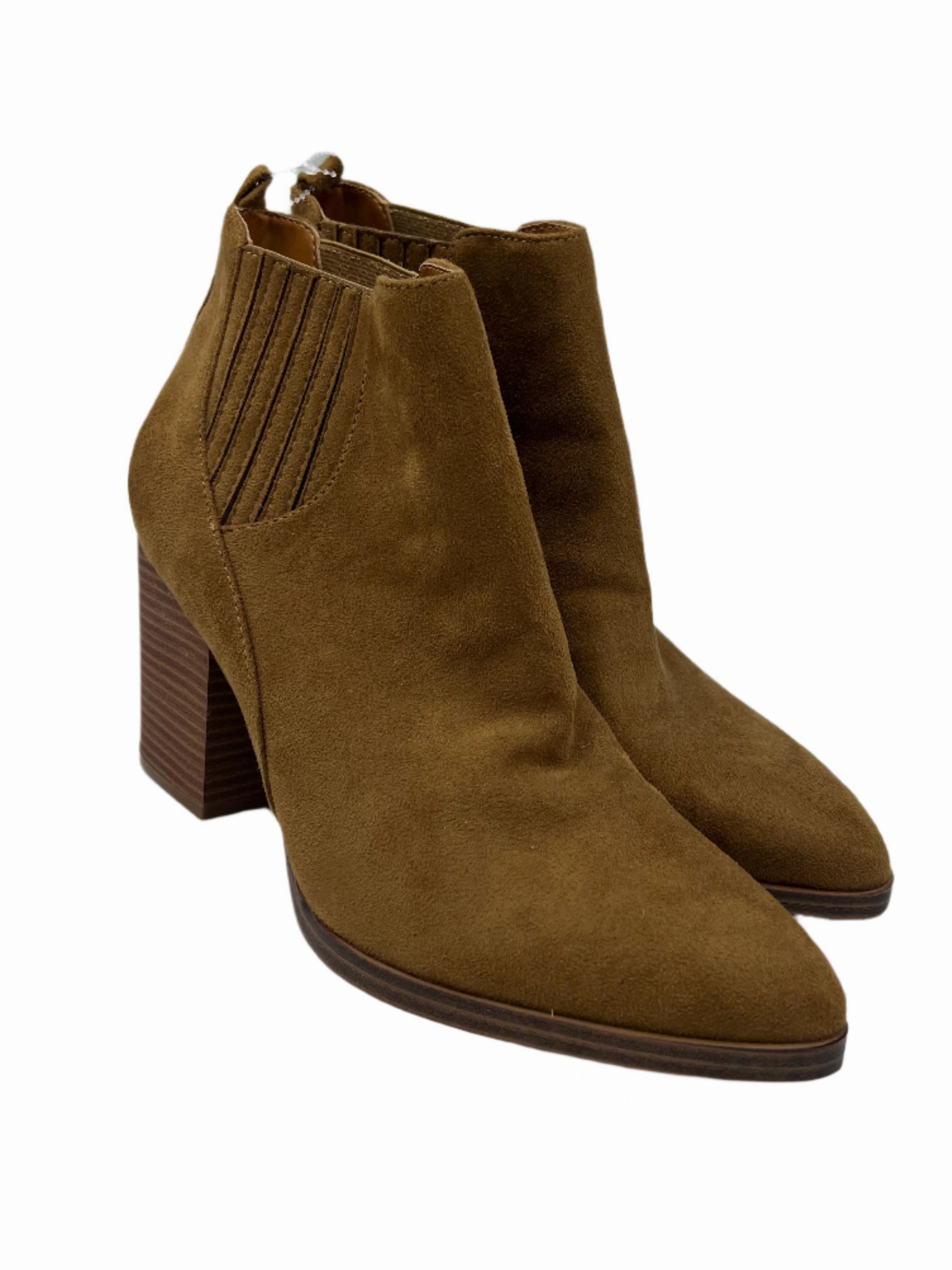 Boots Ankle Heels By Ana In Brown, Size: 9 Multi-Season Wear Cushioned Step Winter Walker