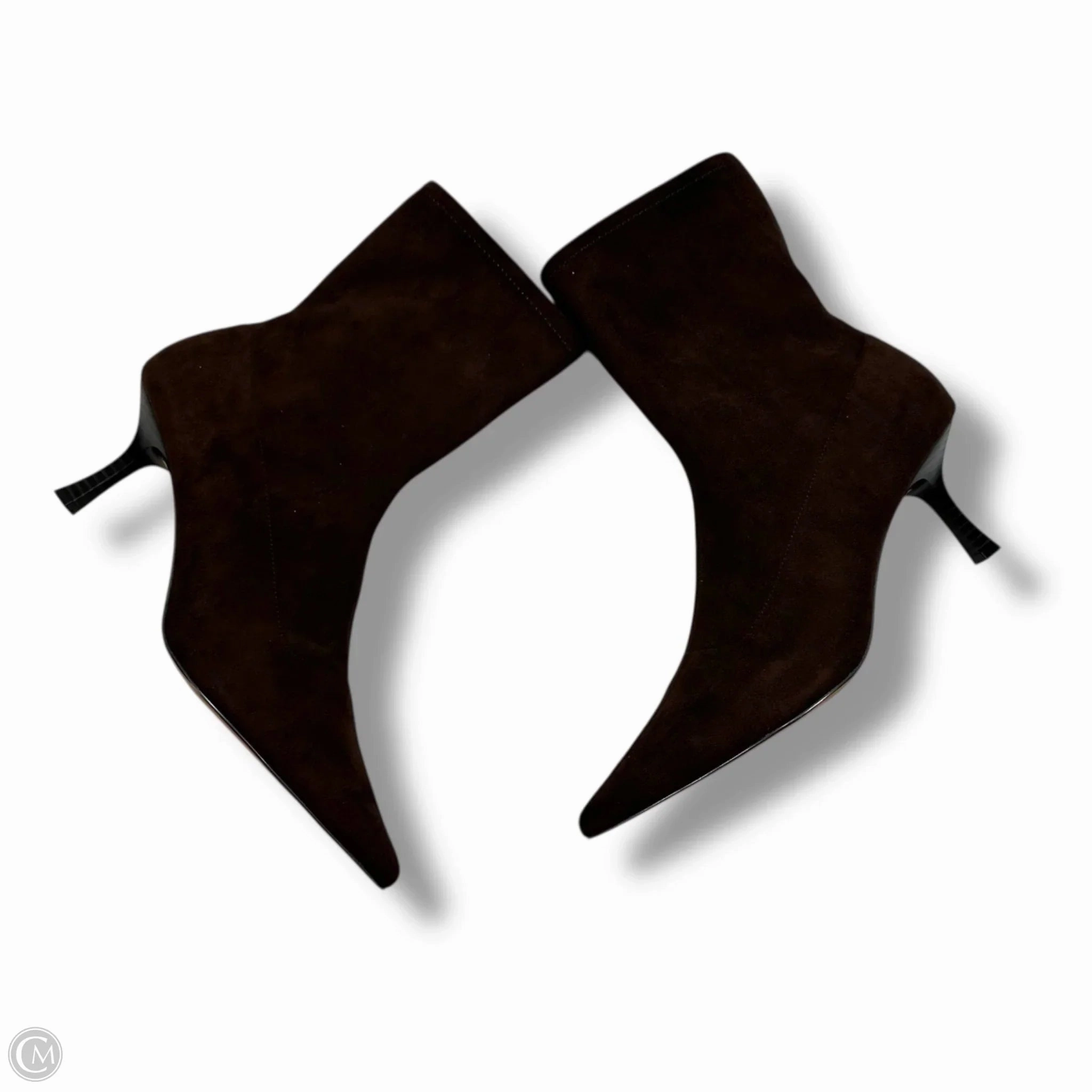 Boots Ankle Heels By Ann Taylor In Brown, Size: 9.5 Comfort Ankle