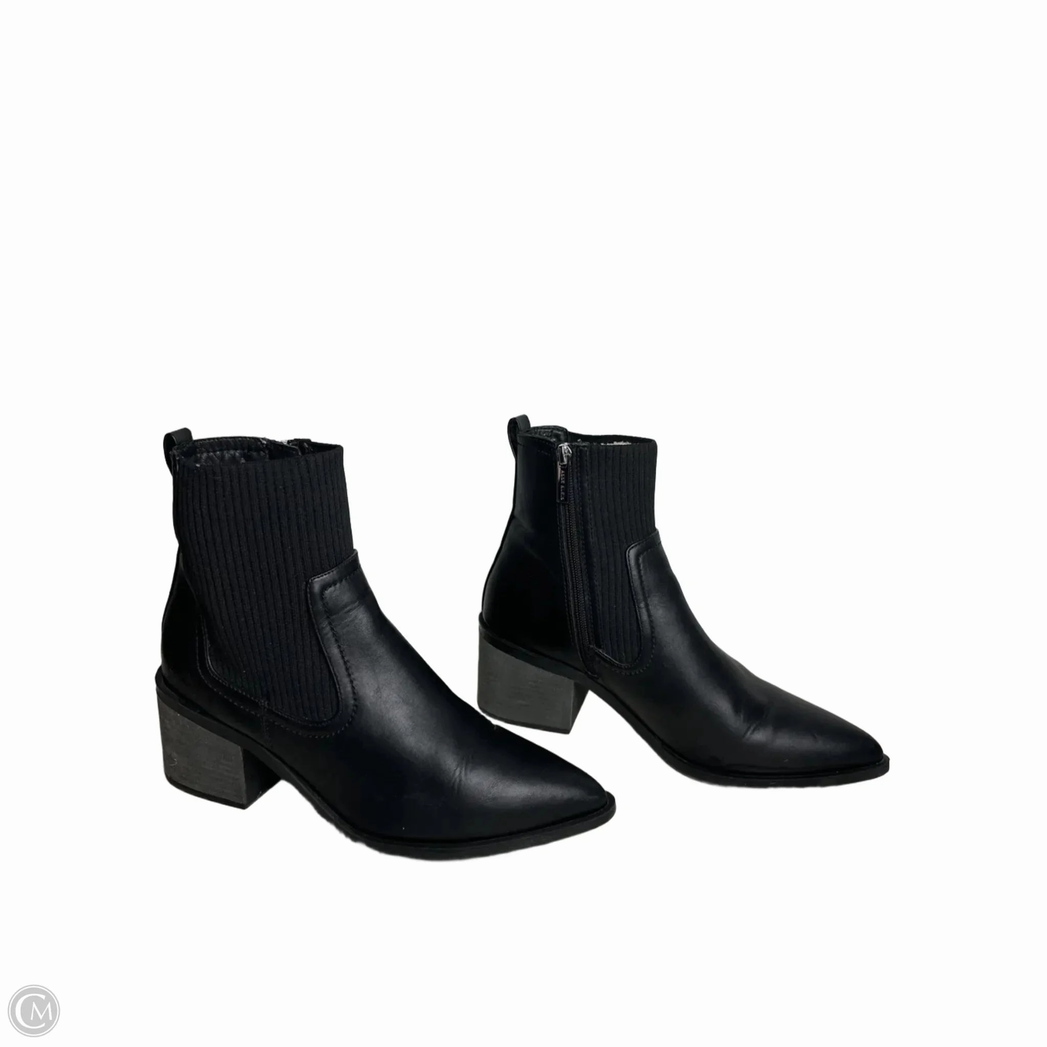 Slip Resistant Work Commute Thermal Core Weekend Camping Boots Ankle Heels By Anne Klein In Black, Size: 10