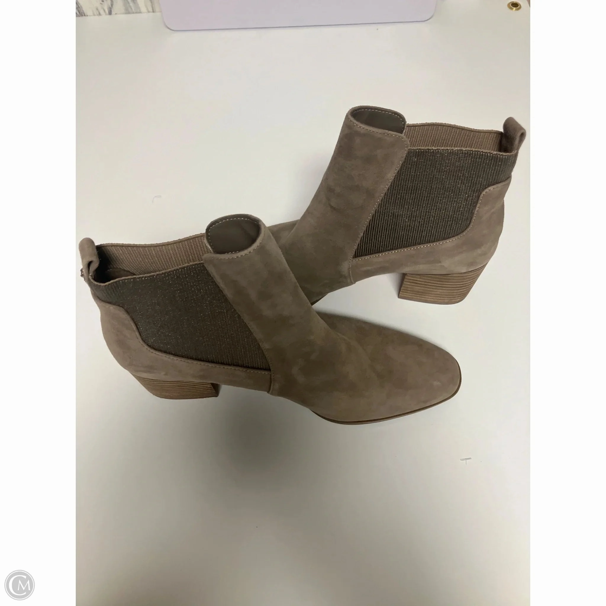 Boots Ankle Heels By Anne Klein In Grey, Size: 10 quick dry Padded Interior Night Travel