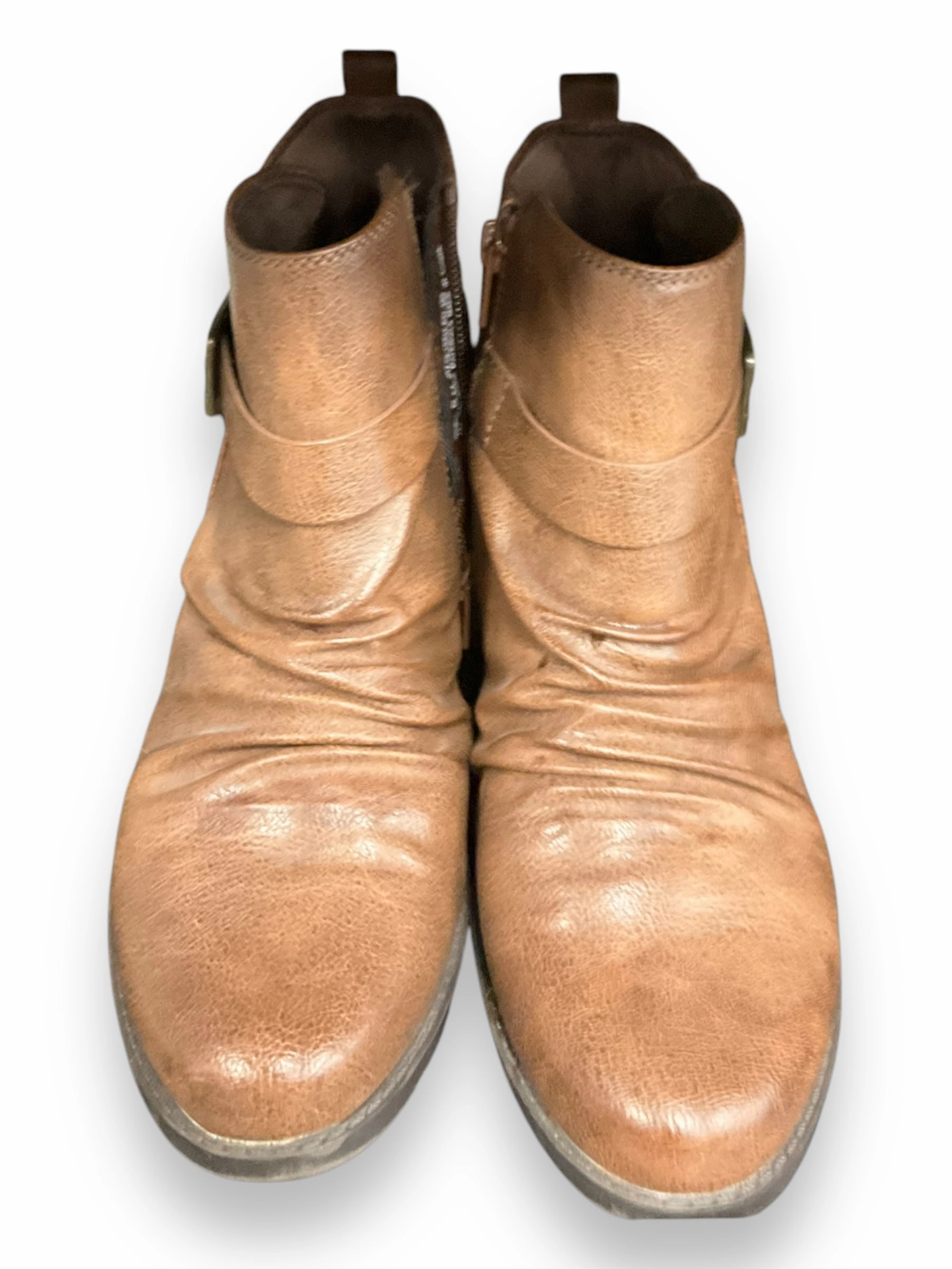 Protective Sole Warm Core Boots Ankle Heels By Bare Traps In Brown, Size: 8