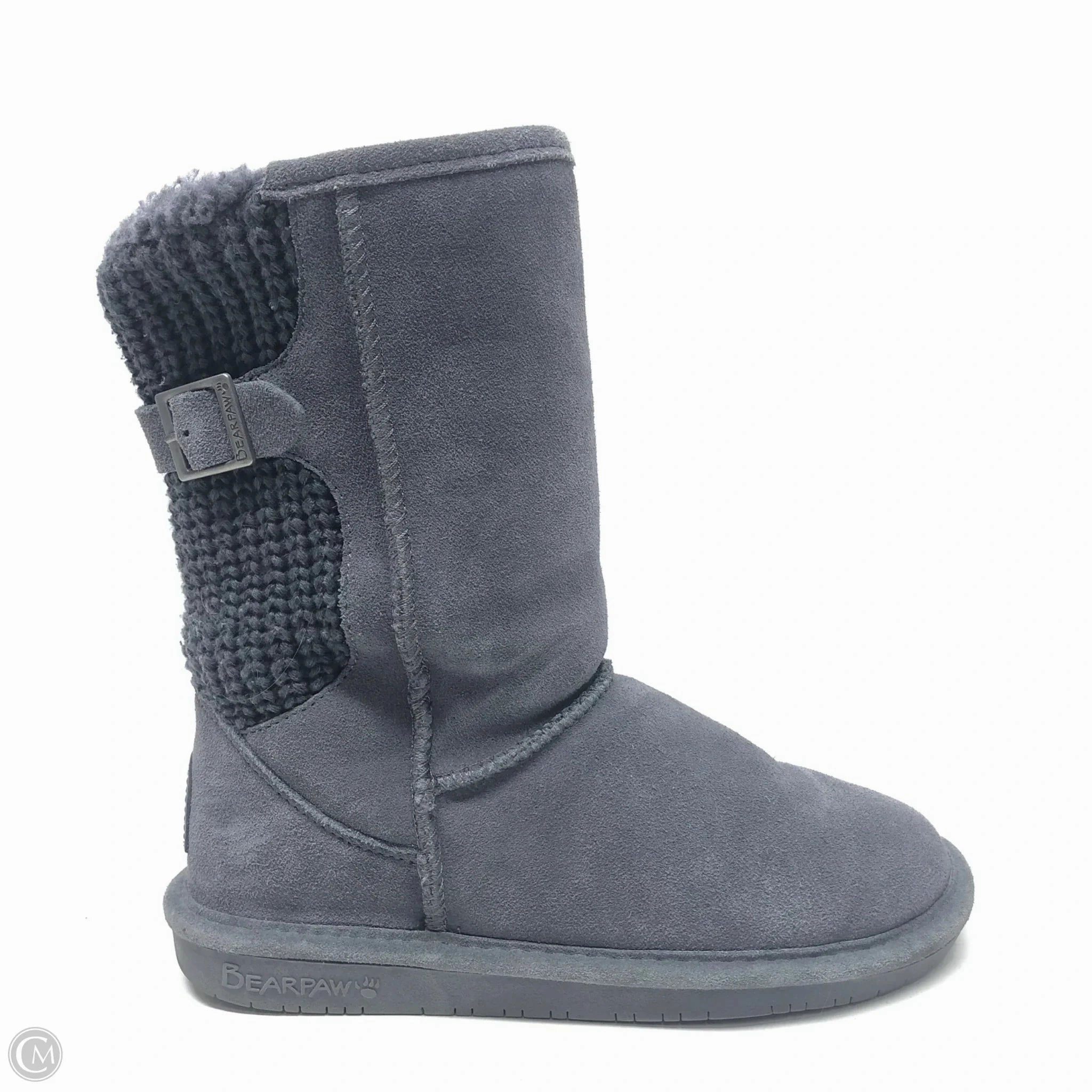 MemoryFoam Boots Ankle Heels By Bearpaw In Grey, Size: 7